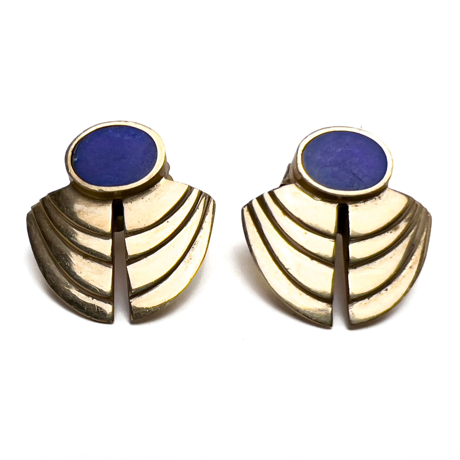 14K Gold Lapis Earrings (1 of 6)