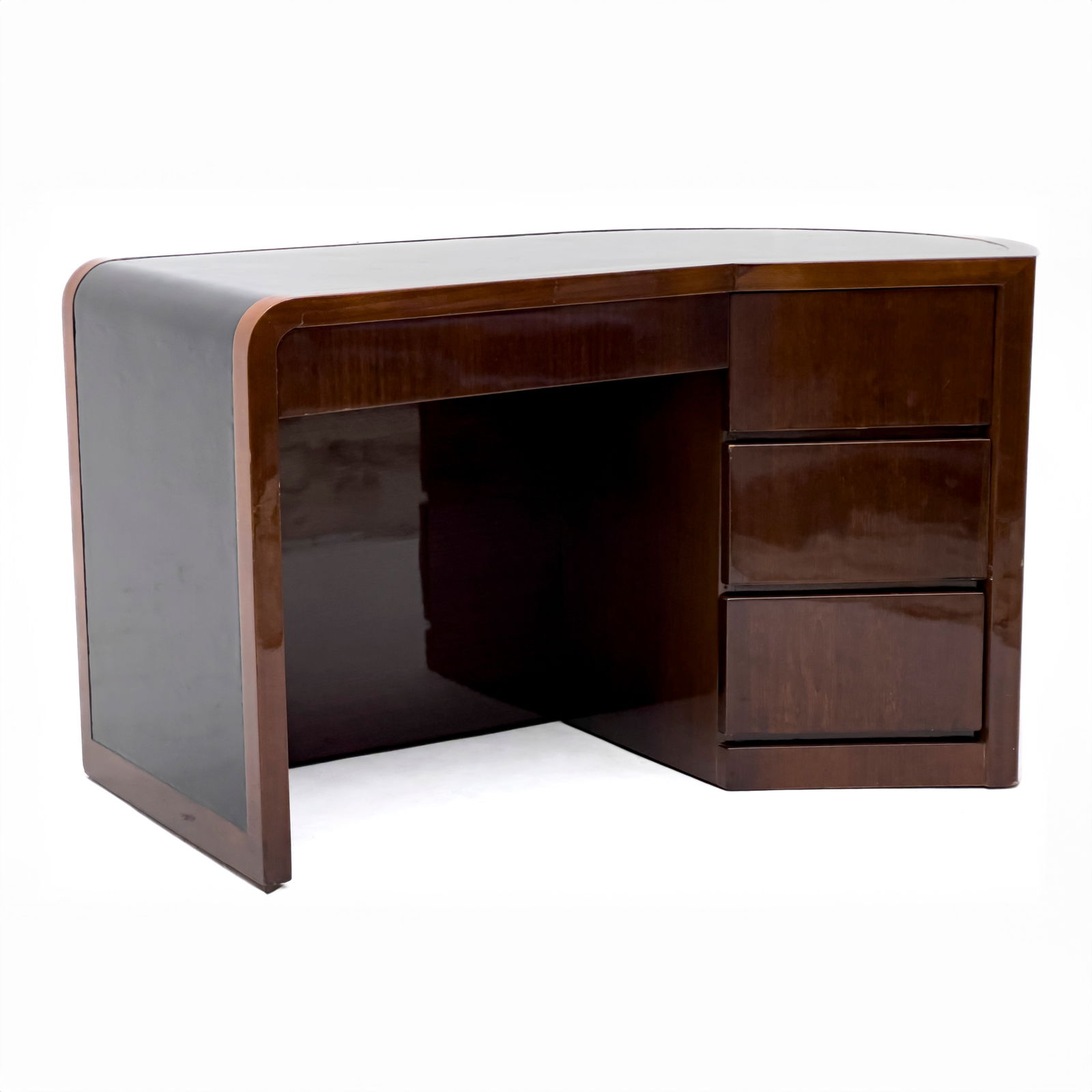 Art Deco Style Waterfall Knee-Hole Desk (1 of 6)