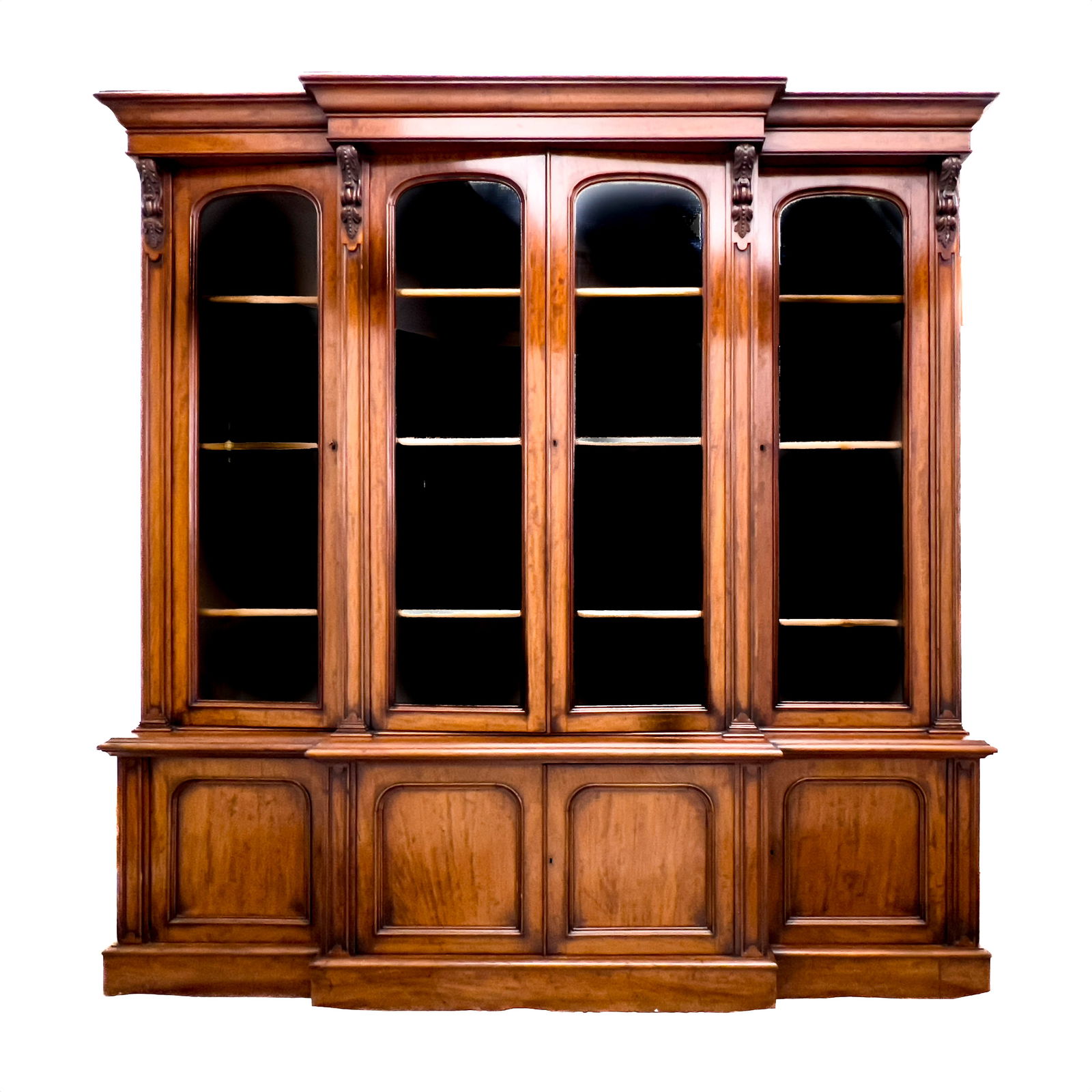 A Large Mahogany Library Breakfront Bookcase (1 of 20)