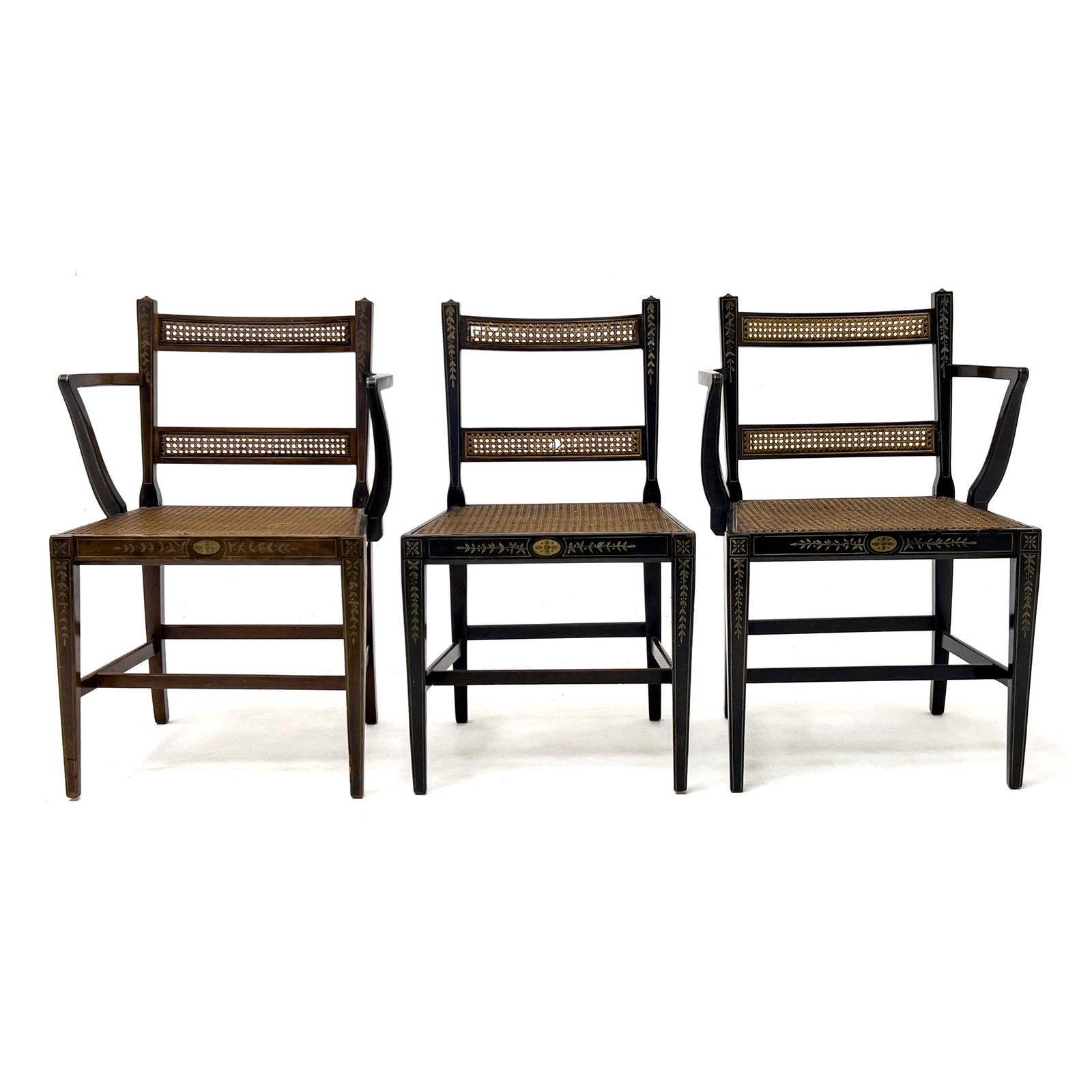 Sheraton Style Side Chair and Armchairs, Group of 3 (1 of 4)