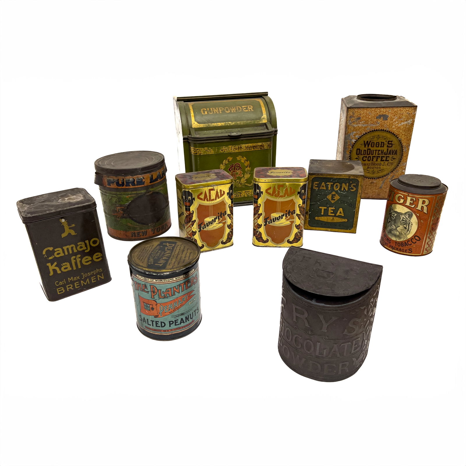 Oversized Advertising Tins, Group of 10 (1 of 6)