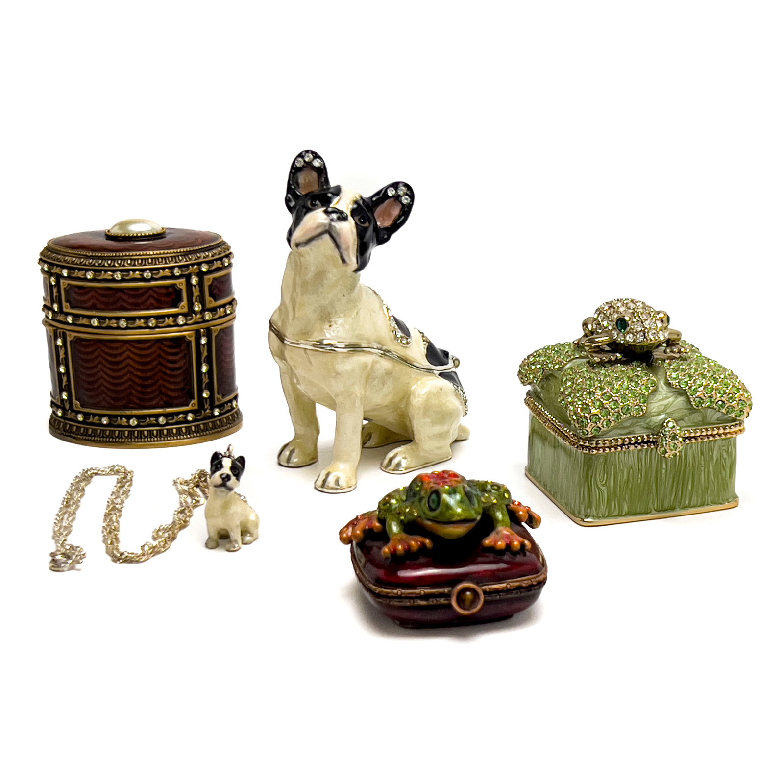 Jeweled Trinket Boxes, Group of 4 (1 of 5)