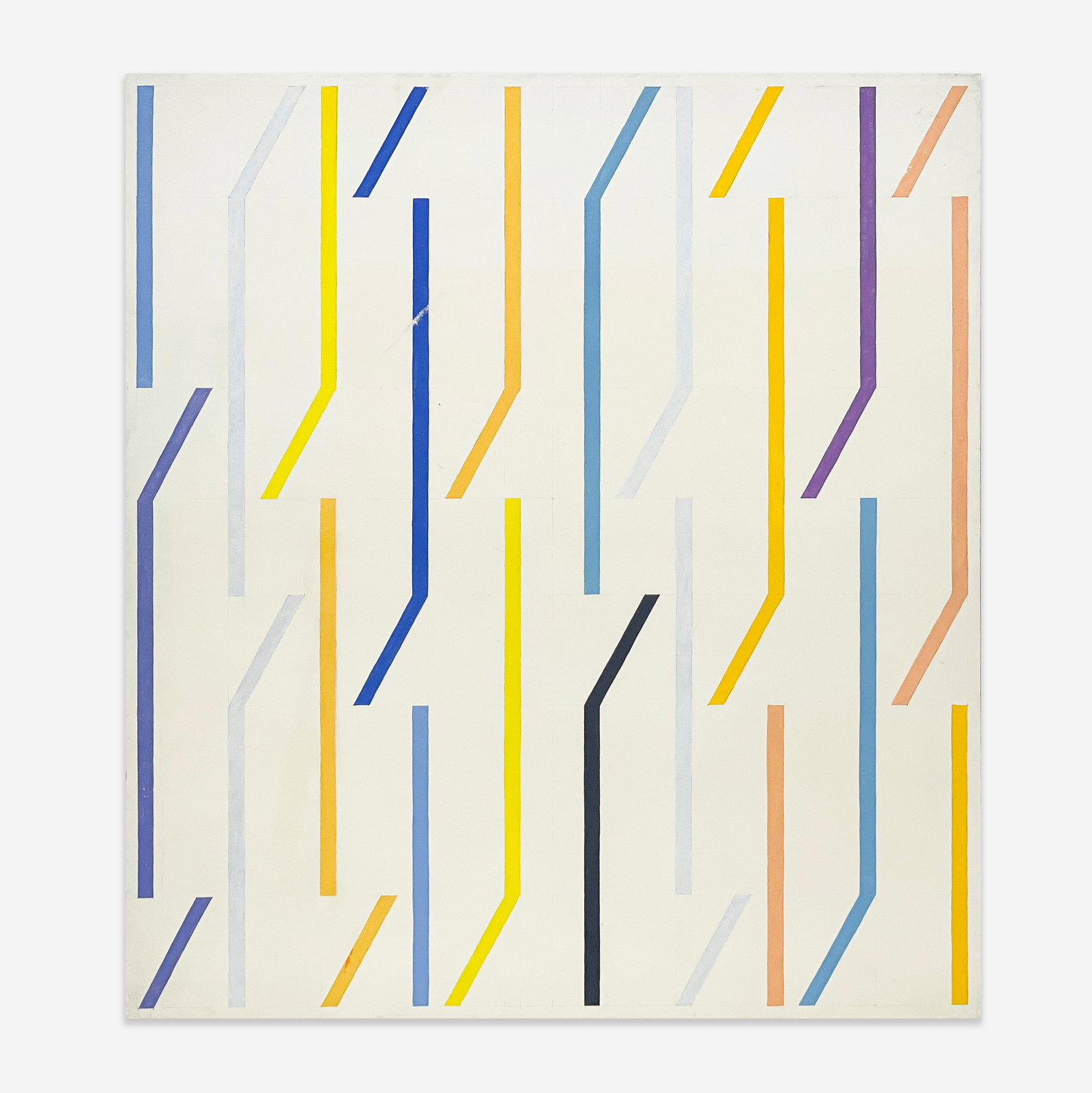 Michael Loew - Pendualities (from the White Series): Lot 47 Michael Loew American (1907-1985) Pendualities (from the White Series) (1974) oil on canvas signed verso 60 x 54 inches unframed Provenance: From a Private Collection, by descent from the artis