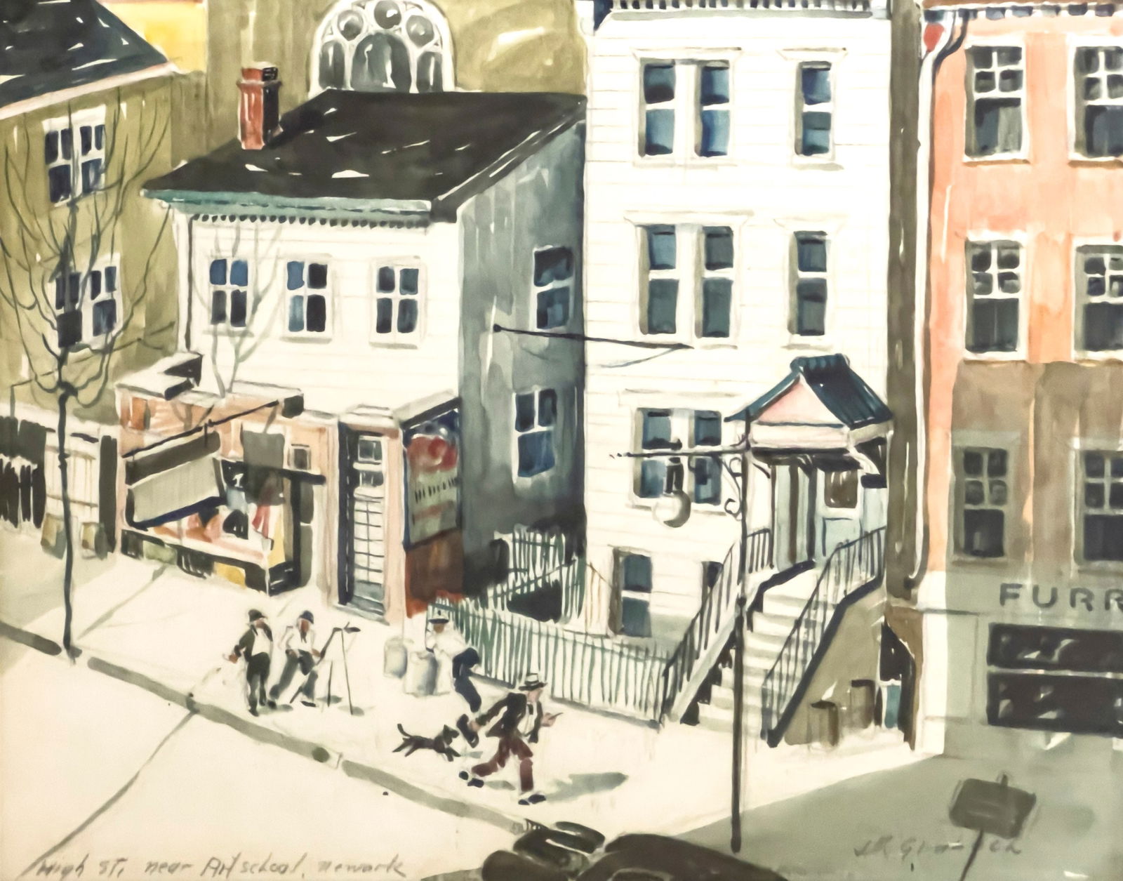 John R. Grabach - High Street, Near Art School, Newark (1 of 3)