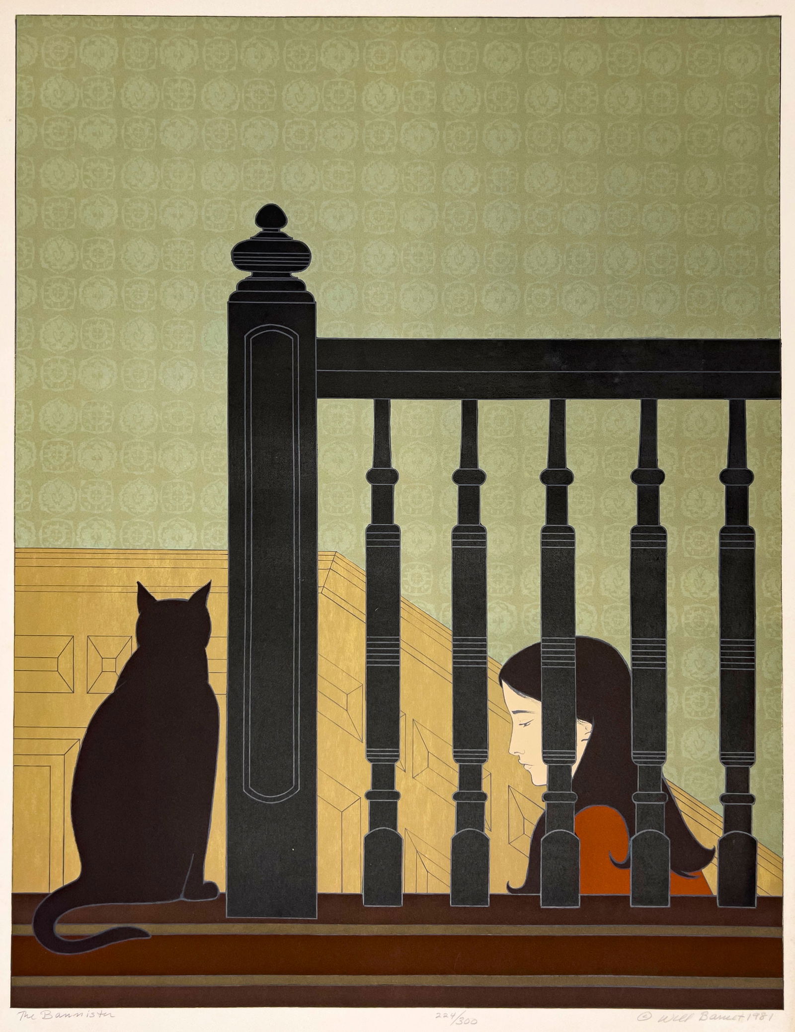Will Barnet - The Bannister: Lot 99 Will Barnet American (1911-2012) The Bannister (1981) lithograph signed lower right plate: 32 1/2 x 25 inches sheet: 36 x 27 inches unframed Provenance: From the Collection of Jack Krumholz,
