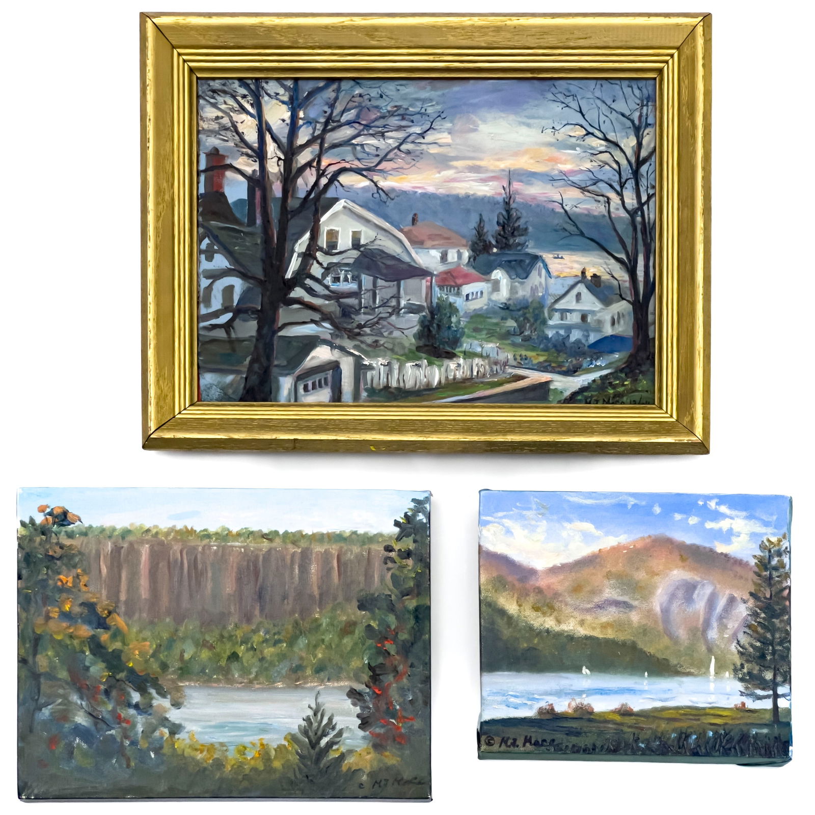 Unknown Artist - Three Hudson Valley Paintings (1 of 6)