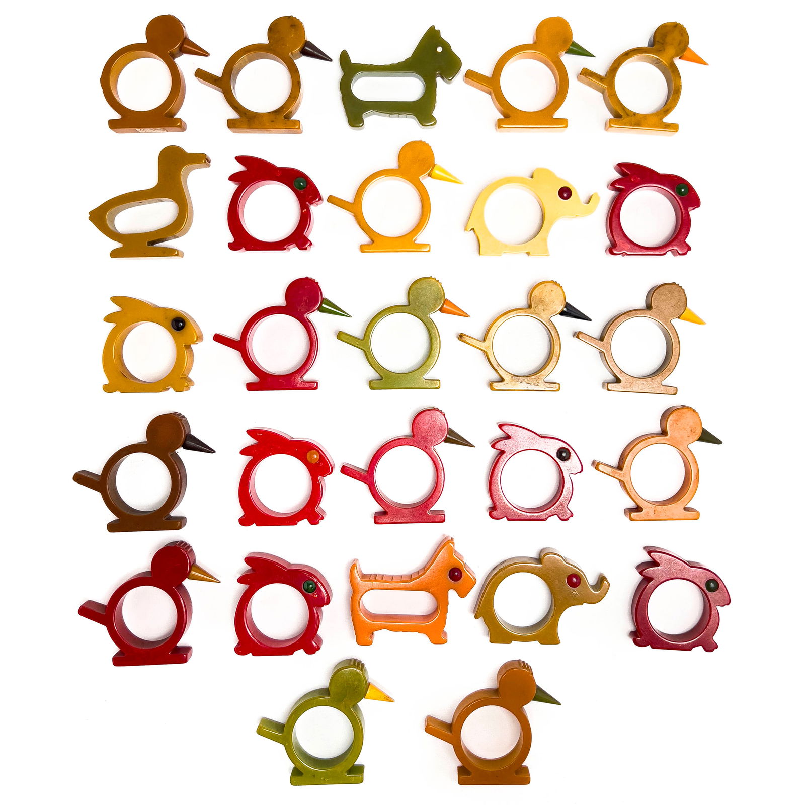 Bakelite Napkin Rings, Group of 27 (1 of 3)