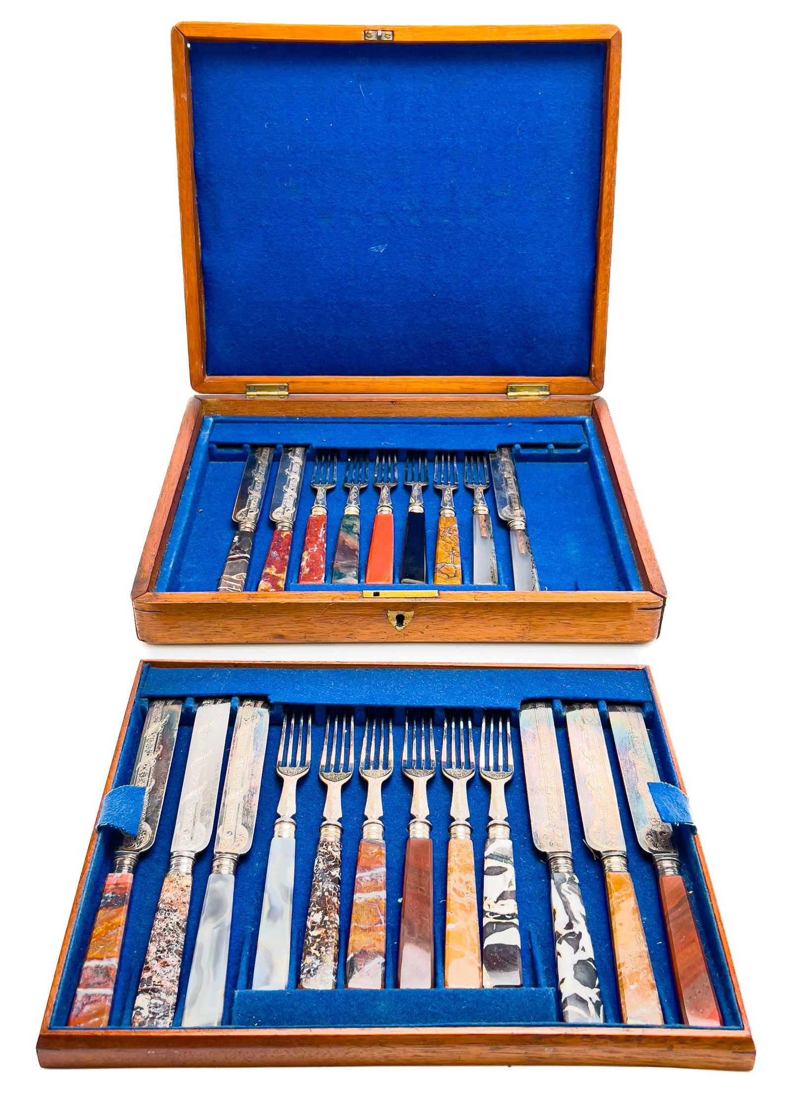 Victorian Silver Hardstone Cutlery Set (1 of 10)