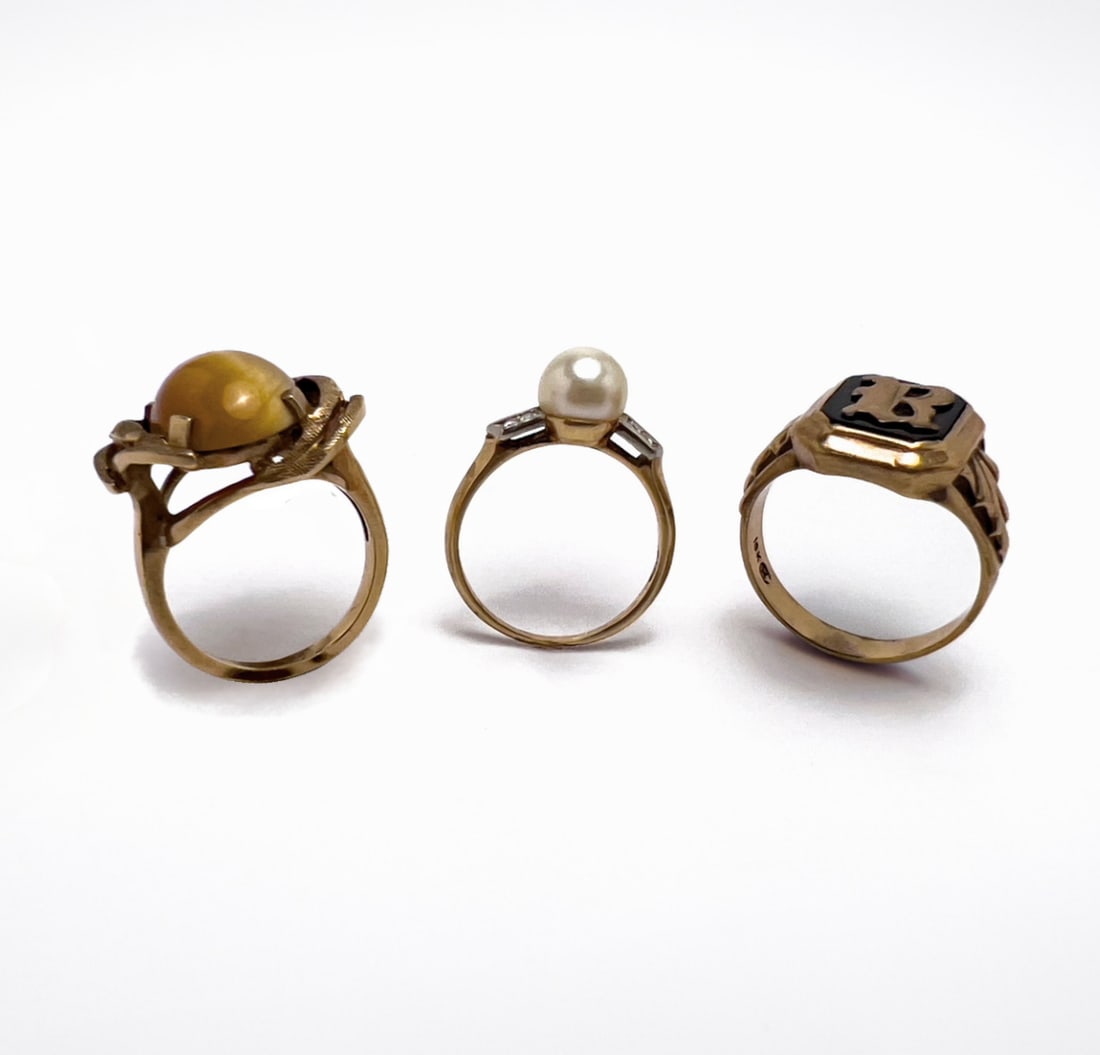 Gold Rings, Group of 3 (1 of 8)