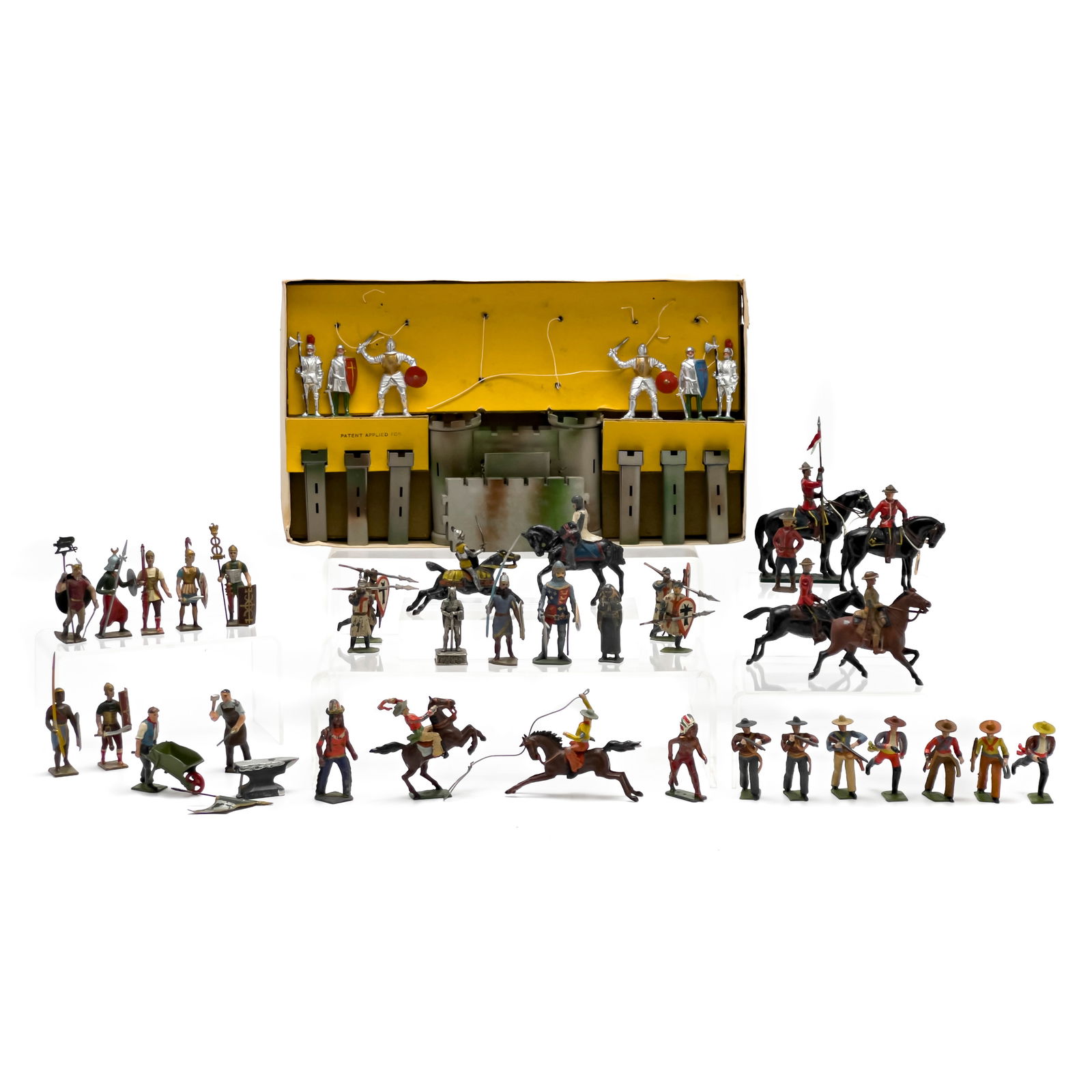 Collection of Crusader, Cowboy, Native American, and Greco Roman Toy Soldiers, Group of 40+ (1 of 6)