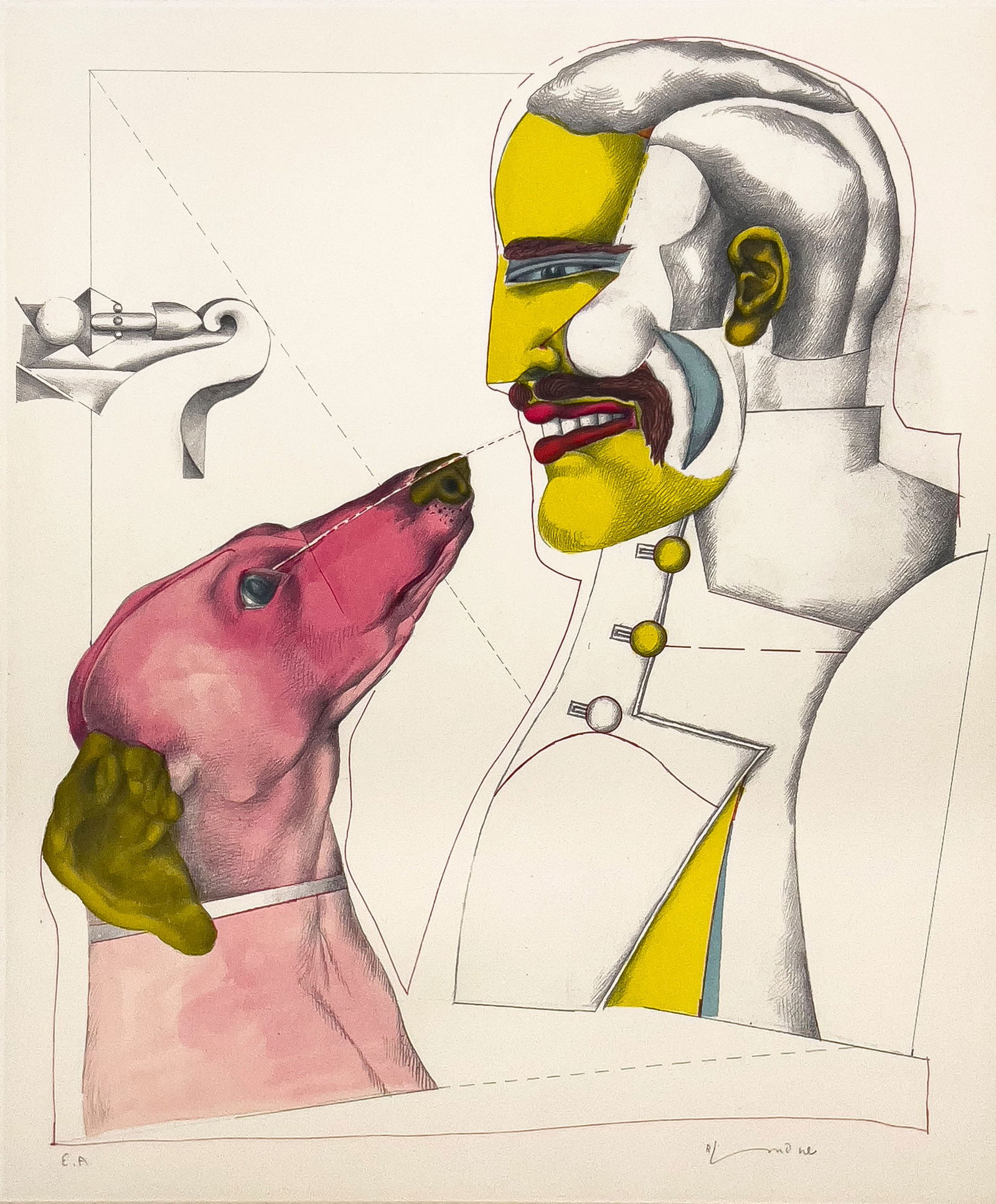 Richard Lindner - Mans Best Friend (from the After Noon portfolio) (1 of 3)
