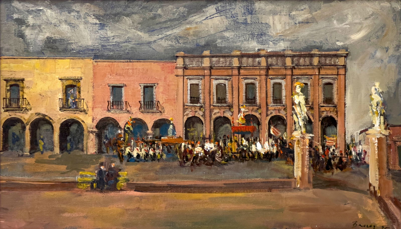 Albert Bela Bauer - Untitled (Town Square) (1 of 4)