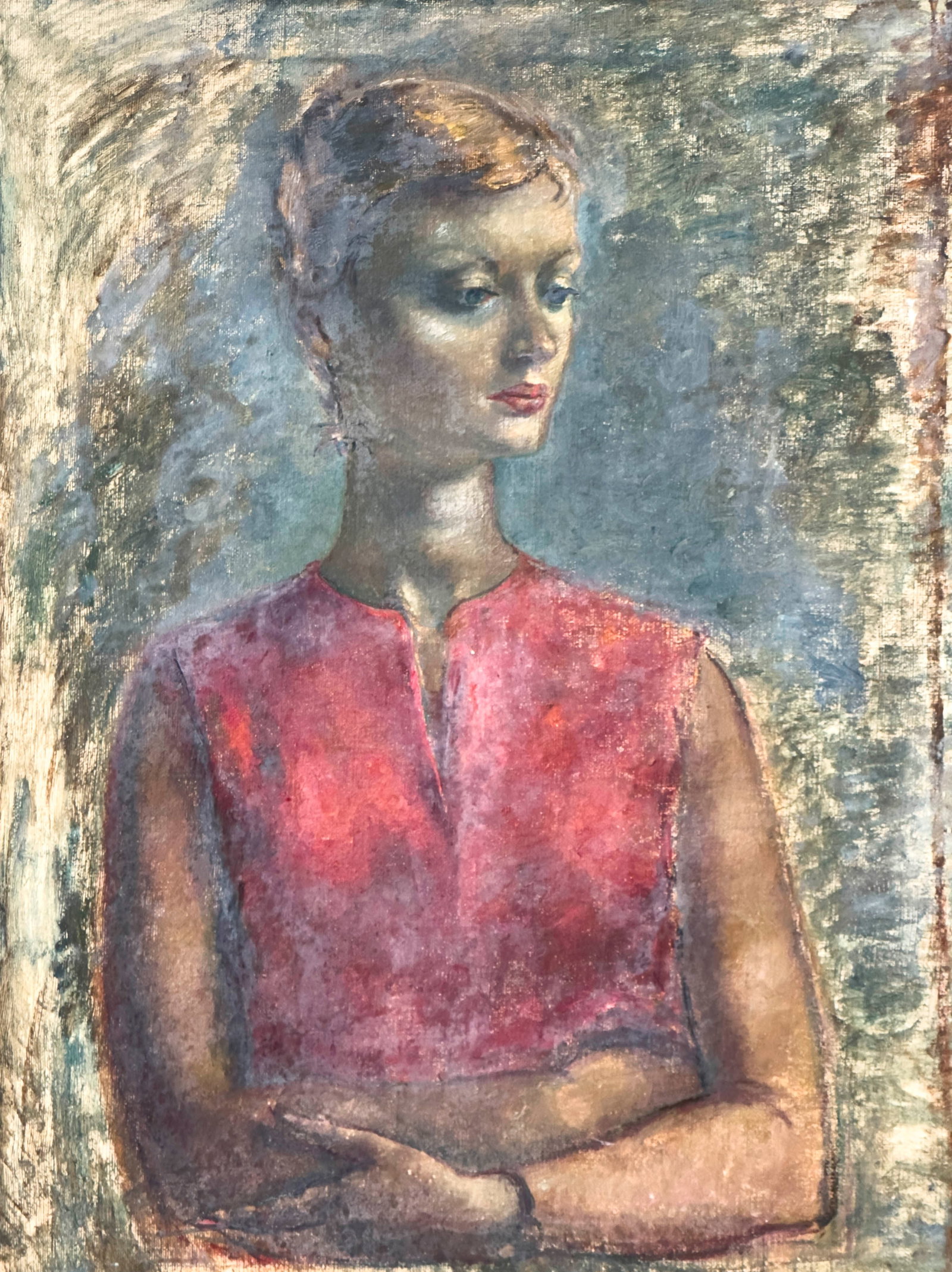Clara Klinghoffer - Portrait of Ann Held: Lot 44 Clara Klinghoffer British/American (1900-1970) Portrait of Ann Held oil on canvas 24 x 30 inches unframed Provenance: From the Estate of Clara Klinghoffer