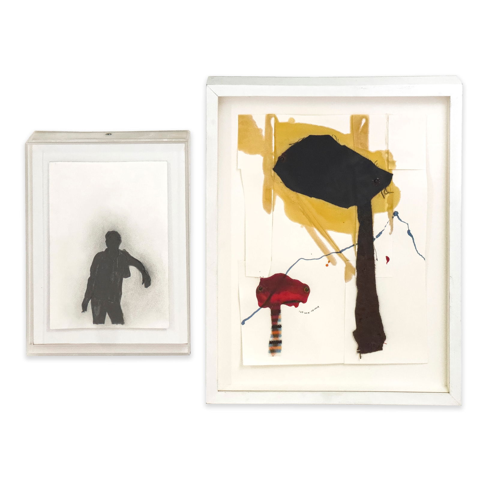 Matt Keegan Drawing and Collage by Unknown Artist, 2 Works: Lot 48 Matt Keegan Drawing and Collage by Unknown Artist, 2 Works graphite on paper and mixed media on paper drawing signed M Keegan and mixed media on paper signed verso sheet (larger): 10 1/2 x 8 i