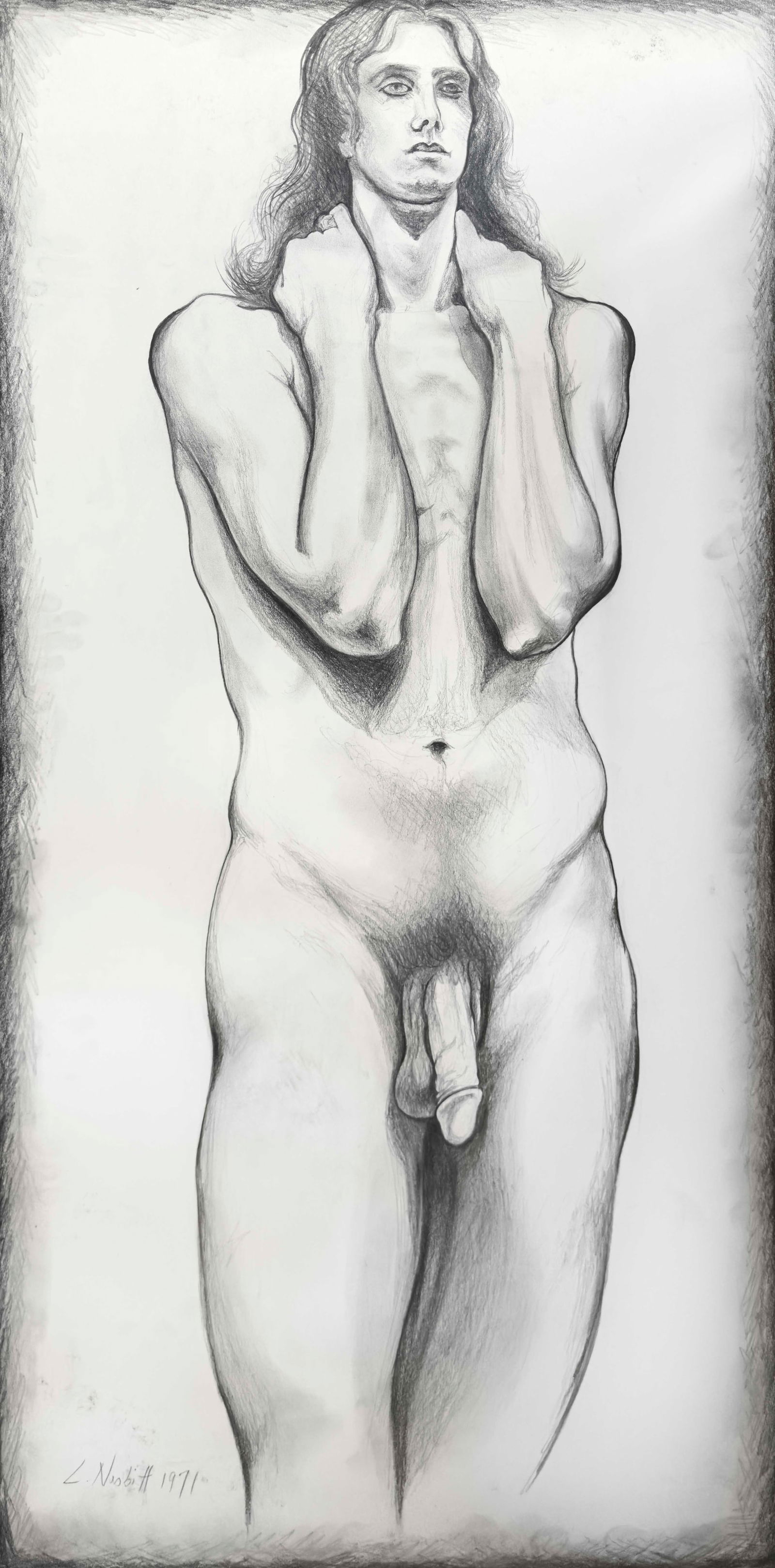 Lowell Nesbitt - Untitled (Nude): Lot 85 Lowell Nesbitt American (1933-1993) Untitled (Nude) (1971) graphite on artist's board signed lower left 44 1/4 x 22 1/4 inches unframed Provenance: From the Estate of Lowell Nesbitt