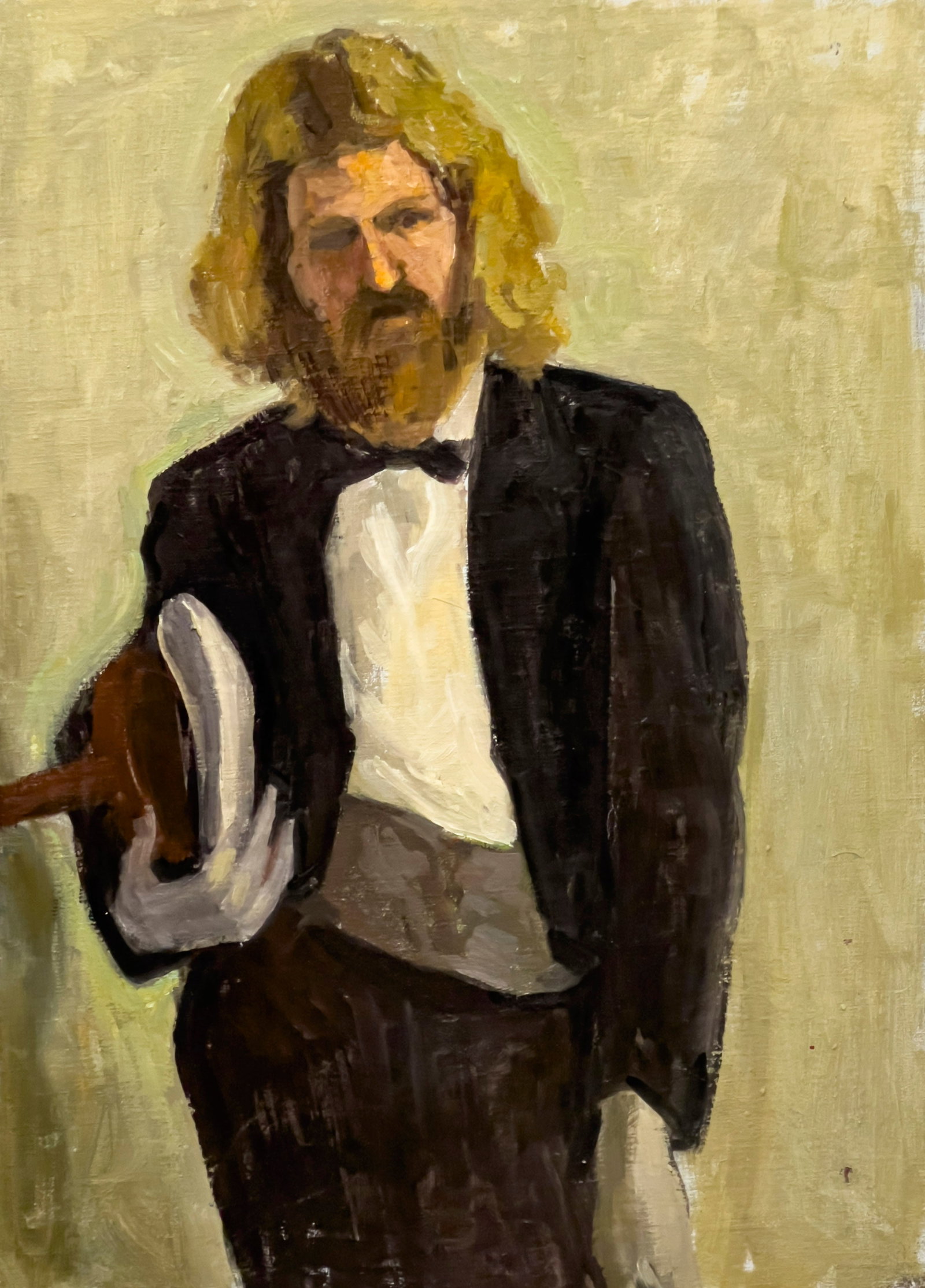 Albert Bela Bauer - Untitled (Man in a Tuxedo): Lot 211 Albert Bela Bauer Hungarian-American (1899-1998) Untitled (Man in a Tuxedo) oil on canvas 22 x 16 inches unframed Provenance: From the Estate of Tomasso Lepore, partner of City Architect Alber