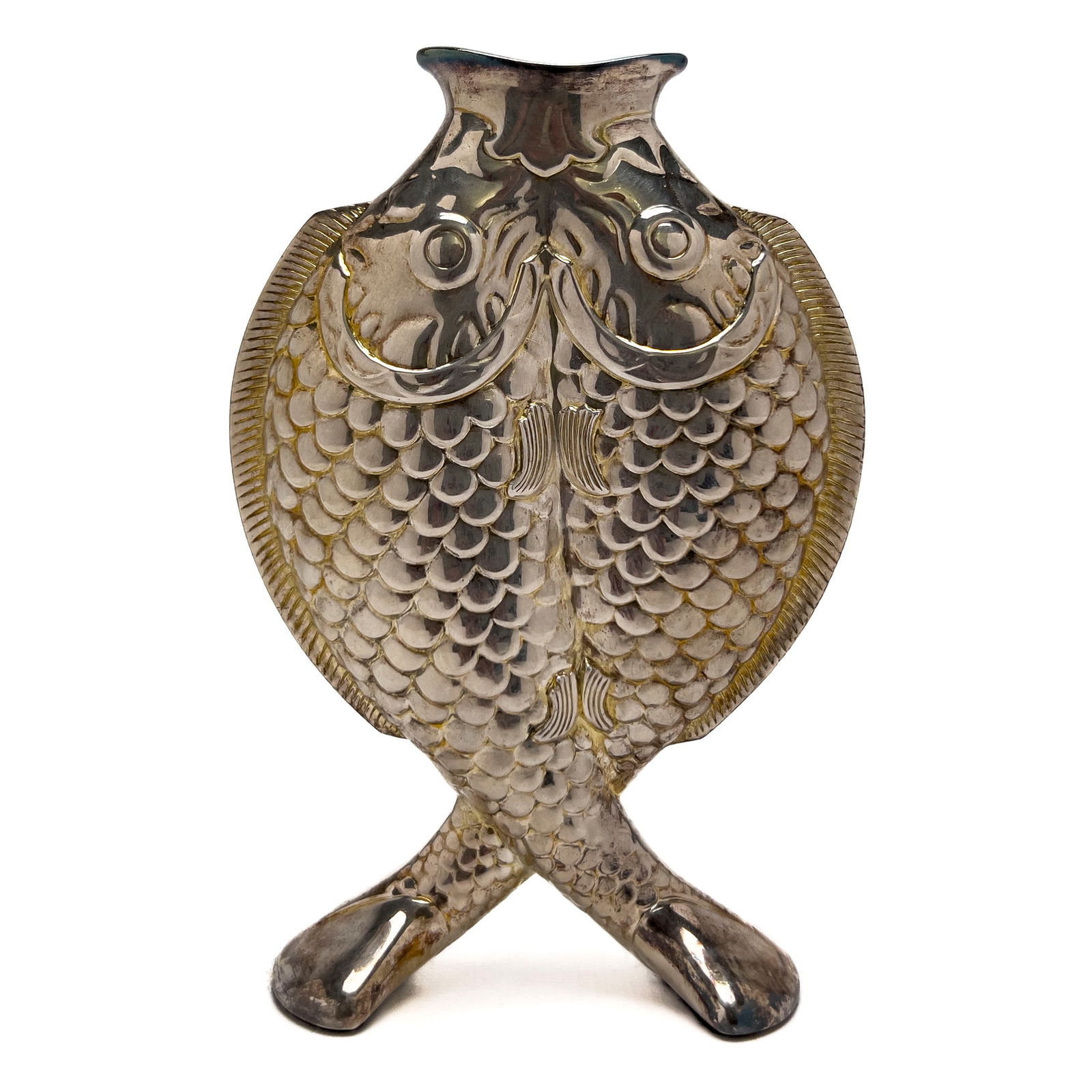 Christofle Double Fish Vase,