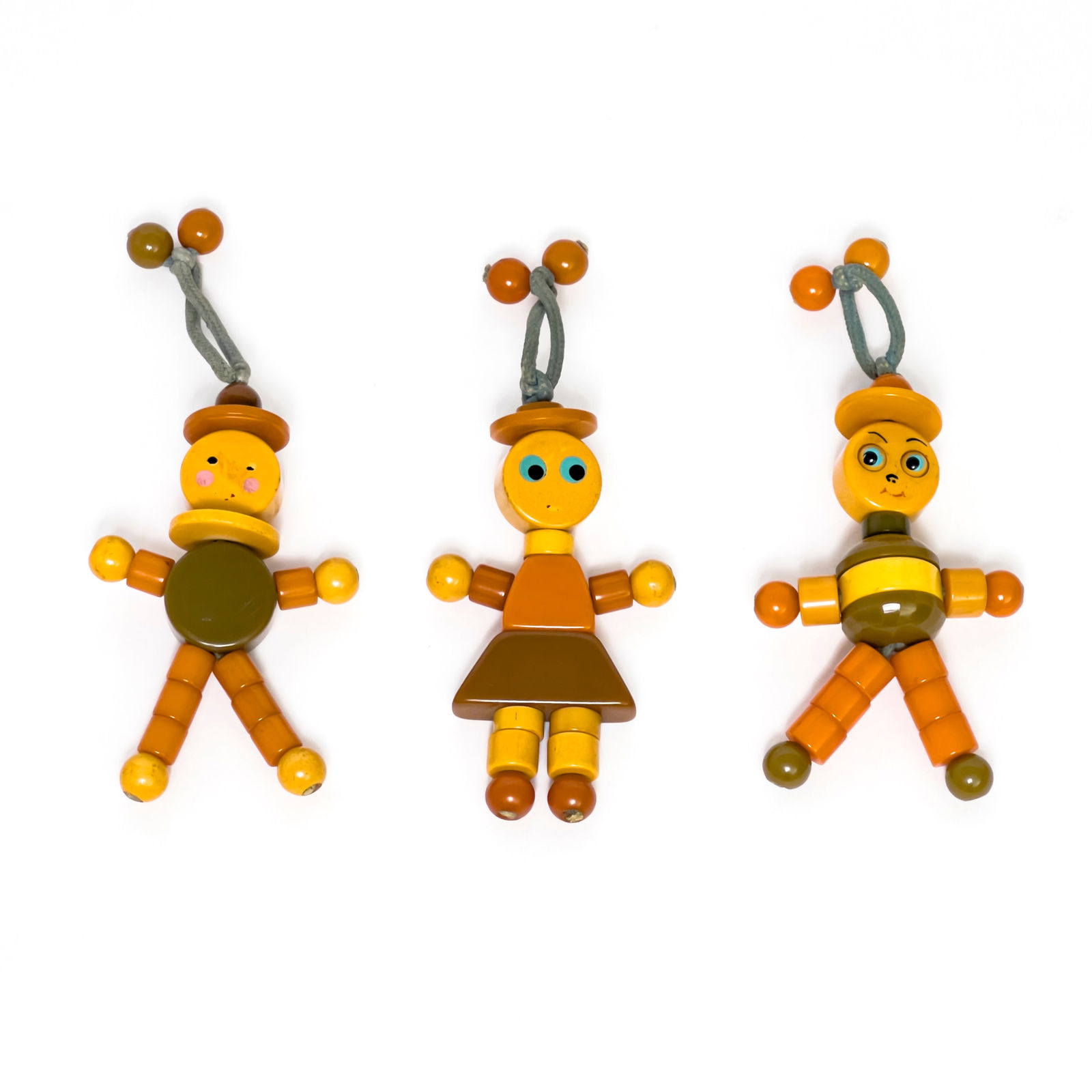 Bakelite Baby Rattles, Group of 3 (1 of 4)