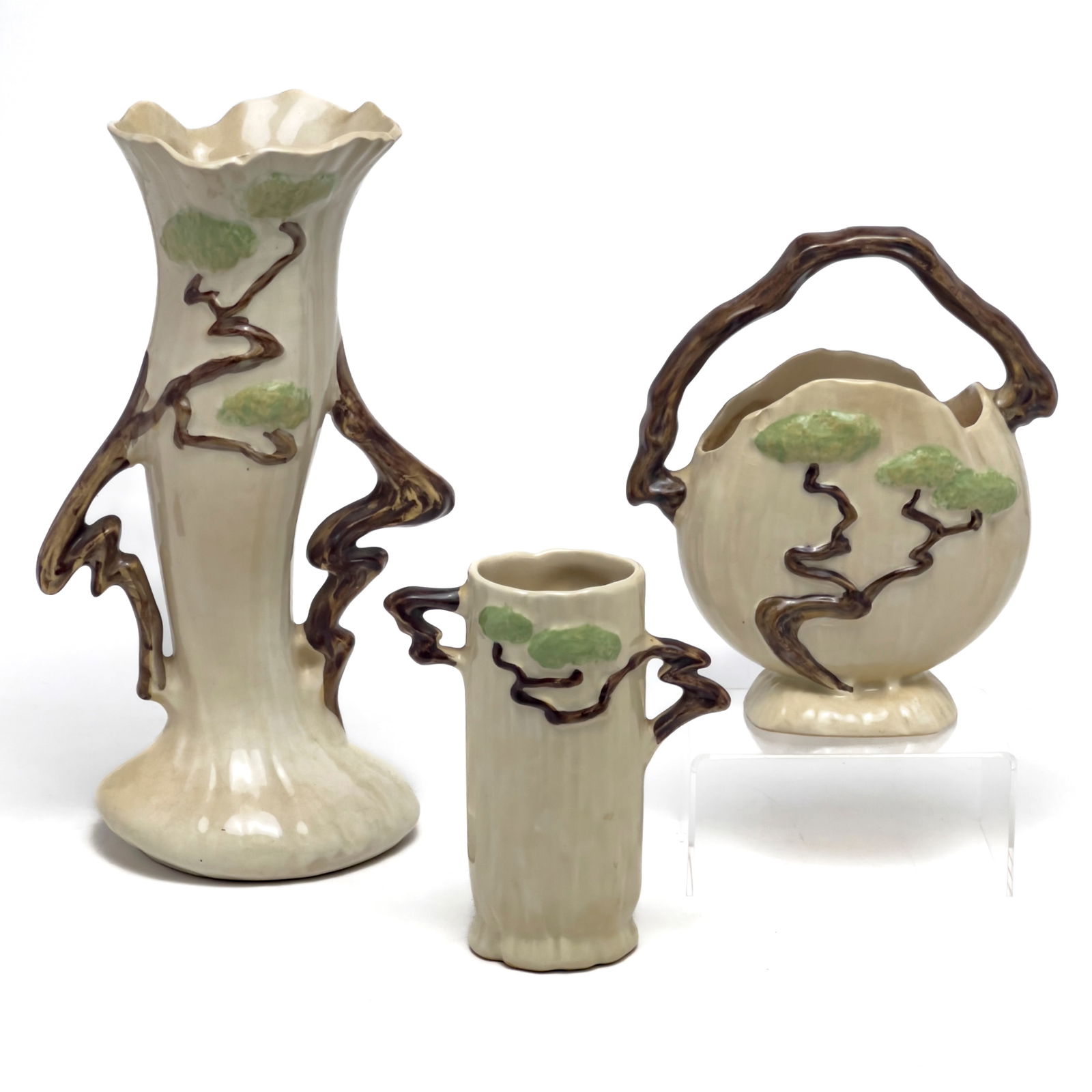Roseville Pottery - Ming Tree Pottery, Group of 3 (1 of 6)