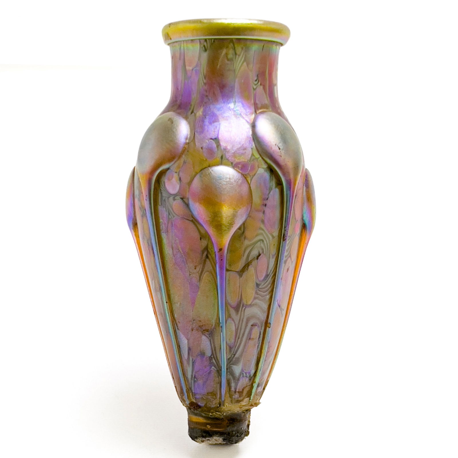 Quezal Decorated Vase (without foot) (1 of 6)