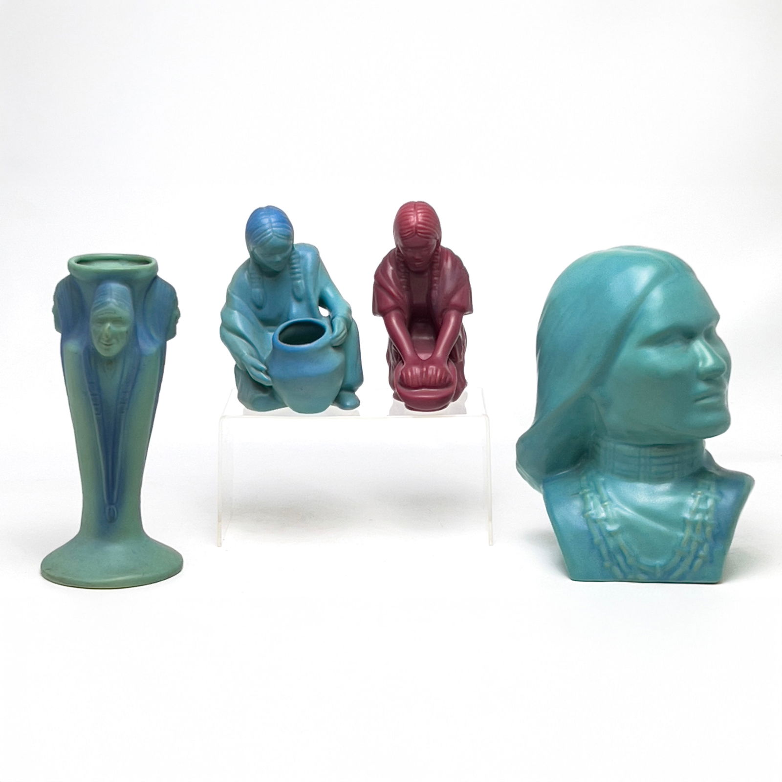 Van Briggle Pottery - Native American Pottery, Group of 4 (1 of 8)