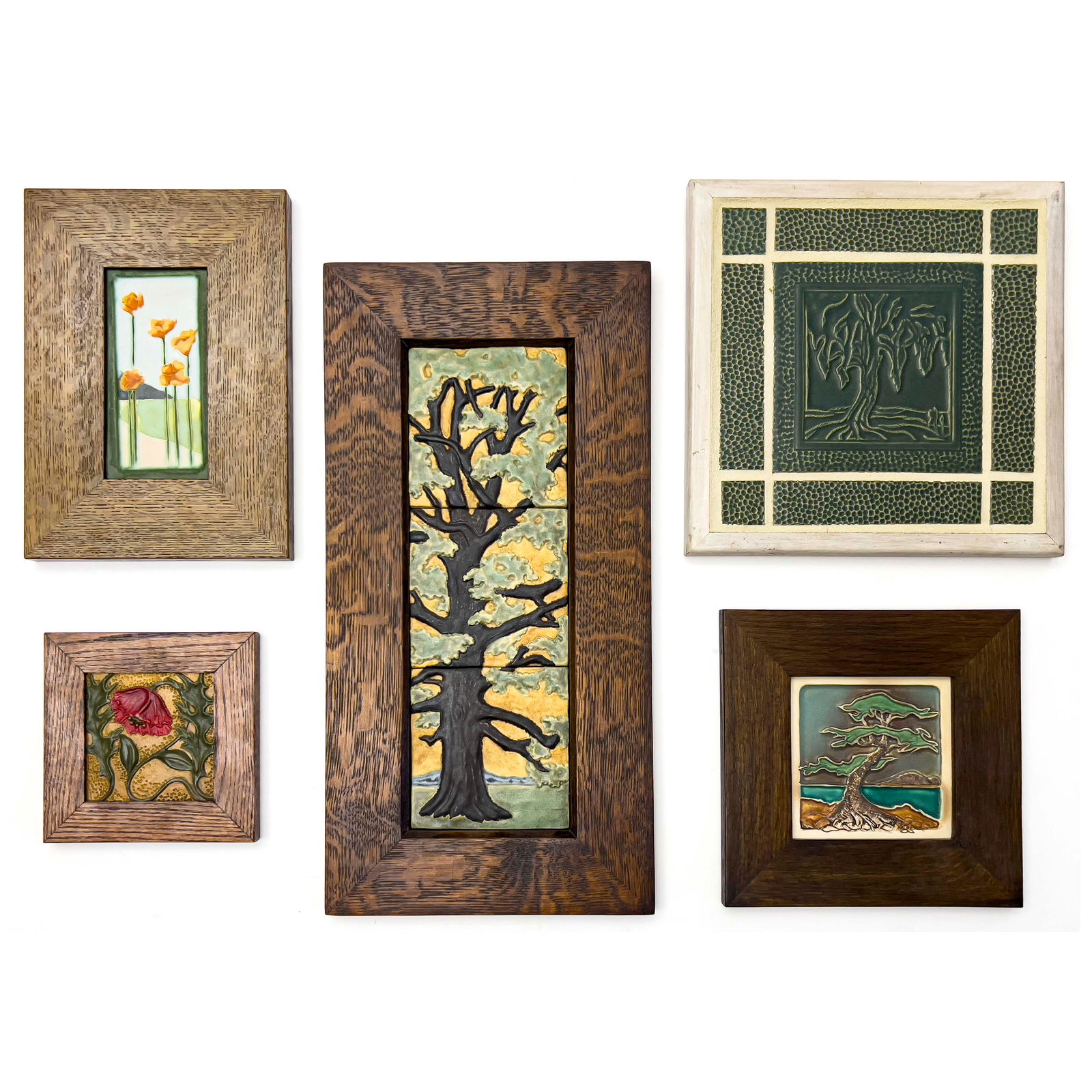 Ephraim Pottery and Other - Arts and Crafts Tiles, Group of 5 (1 of 5)