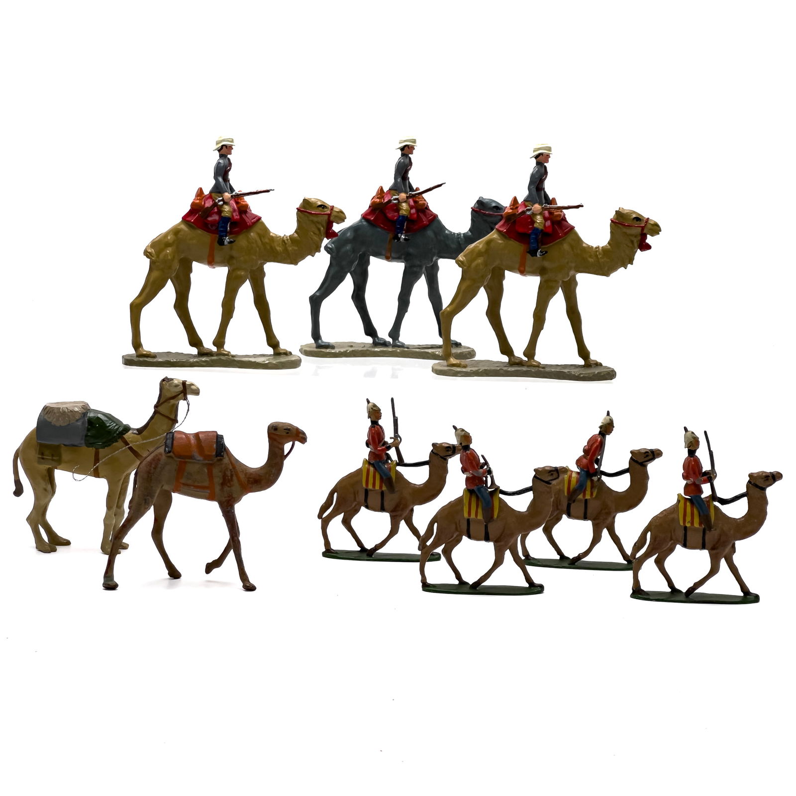 Collection of Camel Rider Toy Soldiers, Group of 9 (1 of 3)