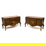Louis XV Style Marquetry Commodes, Pair