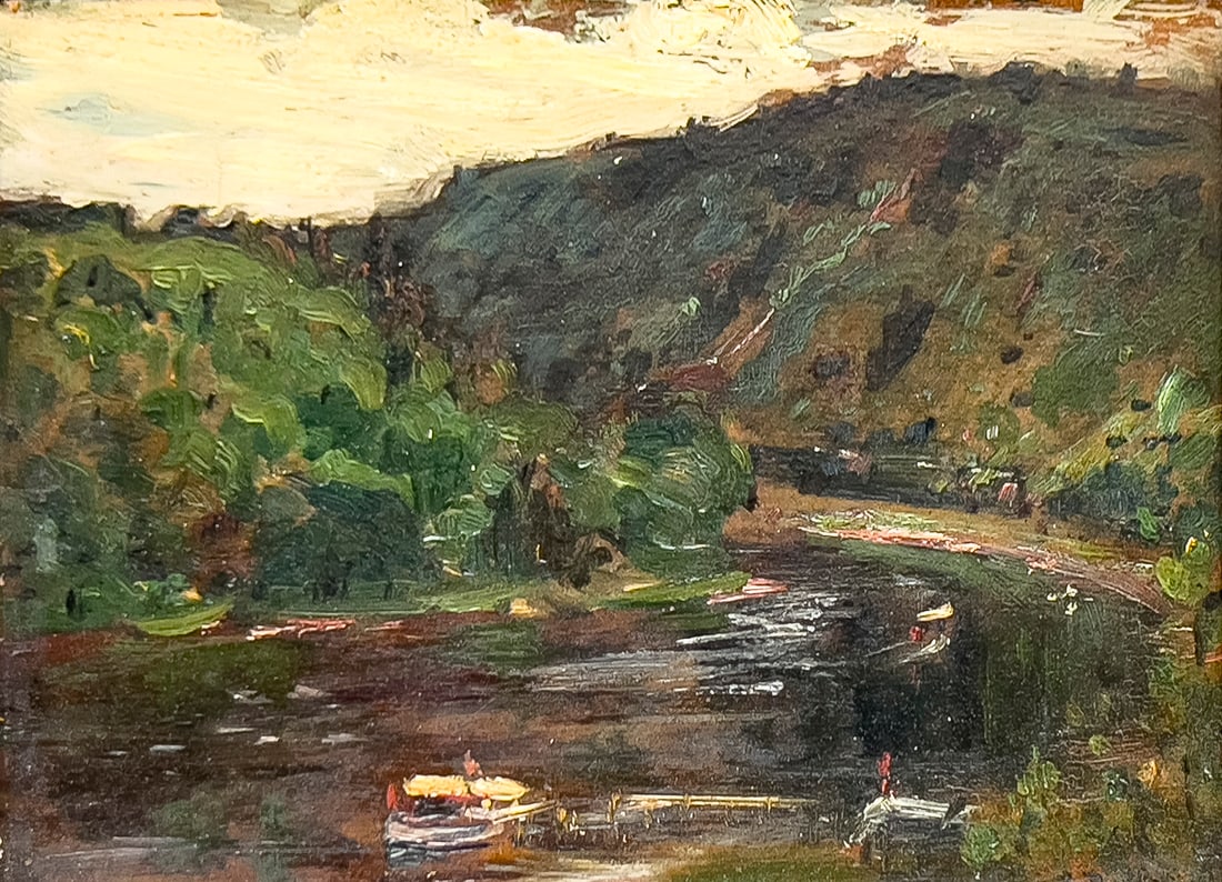 Mountain River Landscape Painting (1 of 4)
