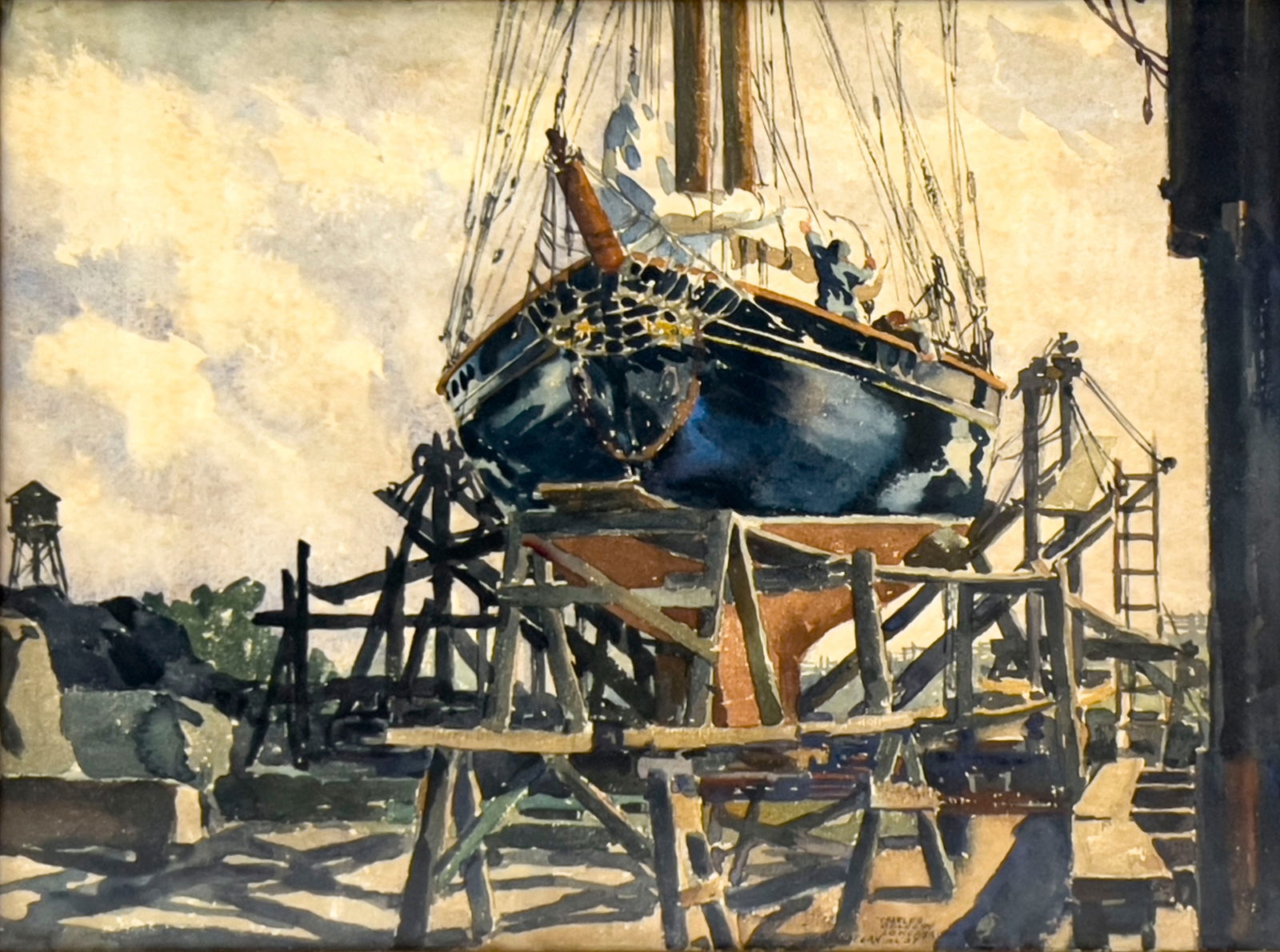 Charles Longabaugh - Blue Sailboat in Drydeck (1 of 4)