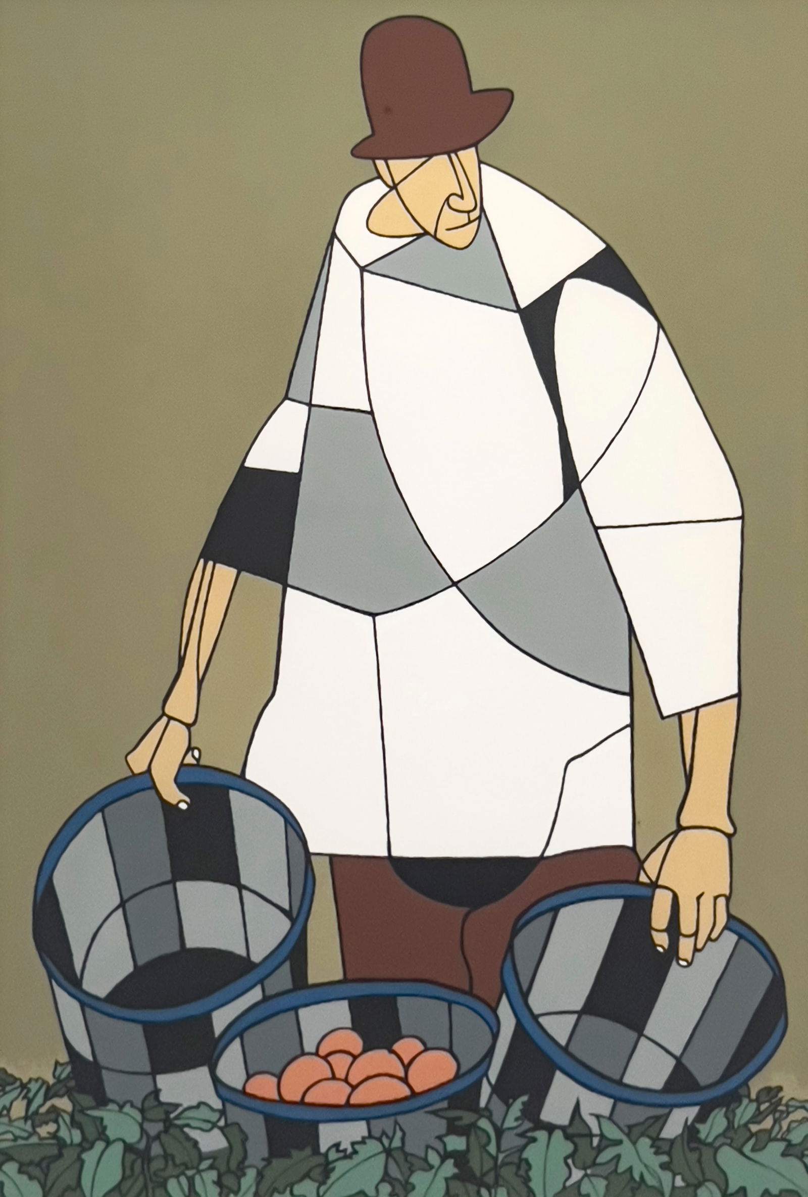 Robert Gwathmey - Migrant: Lot 110 Robert Gwathmey American (1903-1988) Migrant serigraph signed lower right, AP sight: 28 1/4 x 19 inches overall dimensions: 37 1/4 x 27 3/4 x 3/4 inches, wood frame with glazing Provenance: Pr