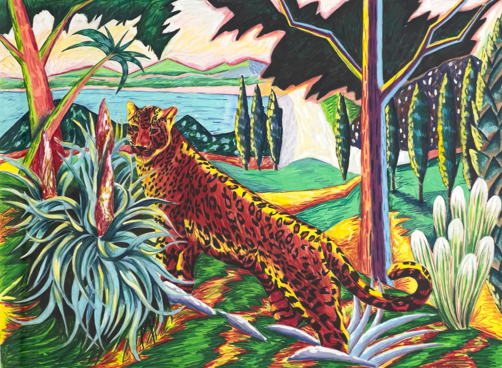 Janet Cooling - Untitled (Leopard in Landscape) (1 of 4)