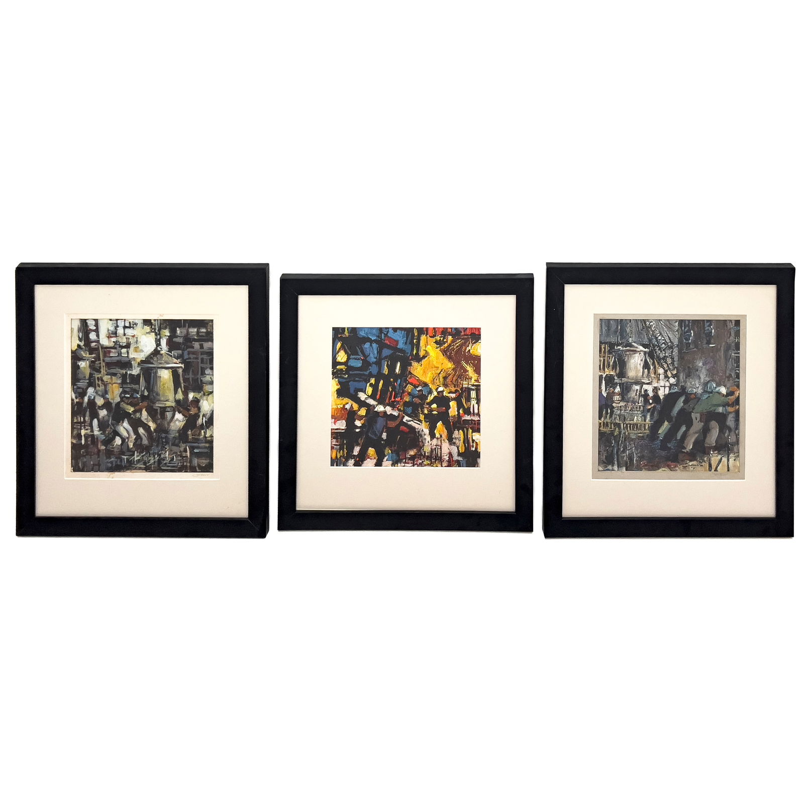 Expressionist New York Constructions Paintings, Group of 3 (1 of 5)