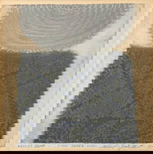 Jyoti Bhatt - Icon Under Sun: Lot 129 Jyoti Bhatt Indian (b. 1934) Icon Under Sun (1965) serigraph signed lower right, artist's proof image: 9 x 9 inches overall dimensions: 24 3/4 x 16 1/2 x 1 1/2 inches, metal frame with glazing