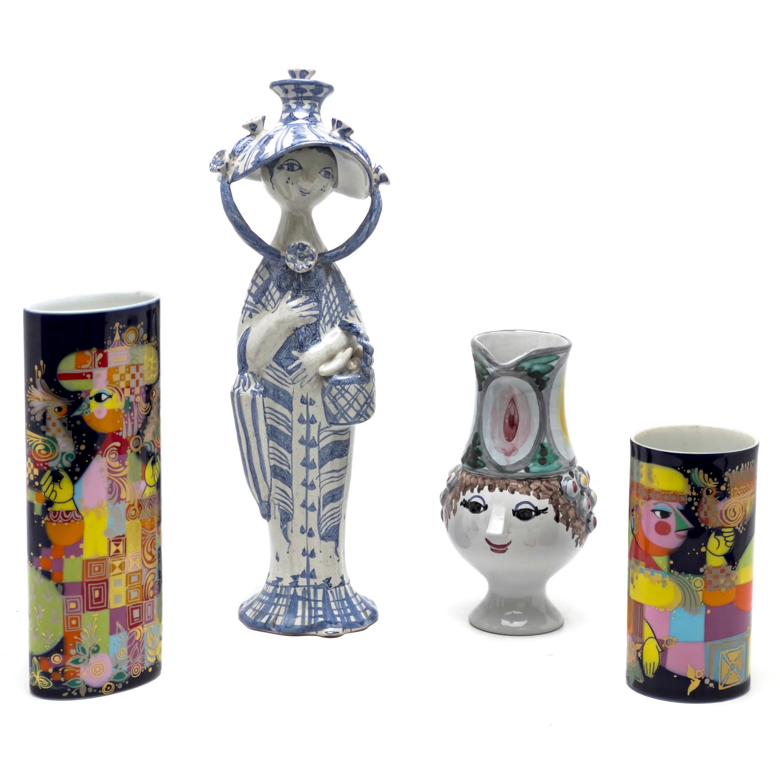Bjørn Wiinblad - Vases and Figurines, Group of 4 (1 of 12)