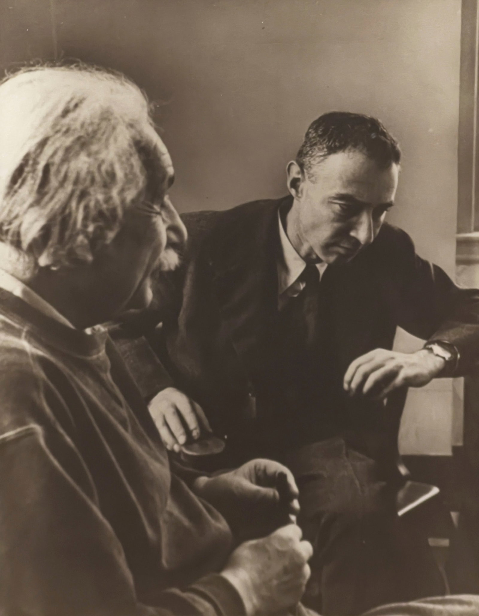 Albert Einstein and Robert Oppenheimer Photograph (1 of 3)