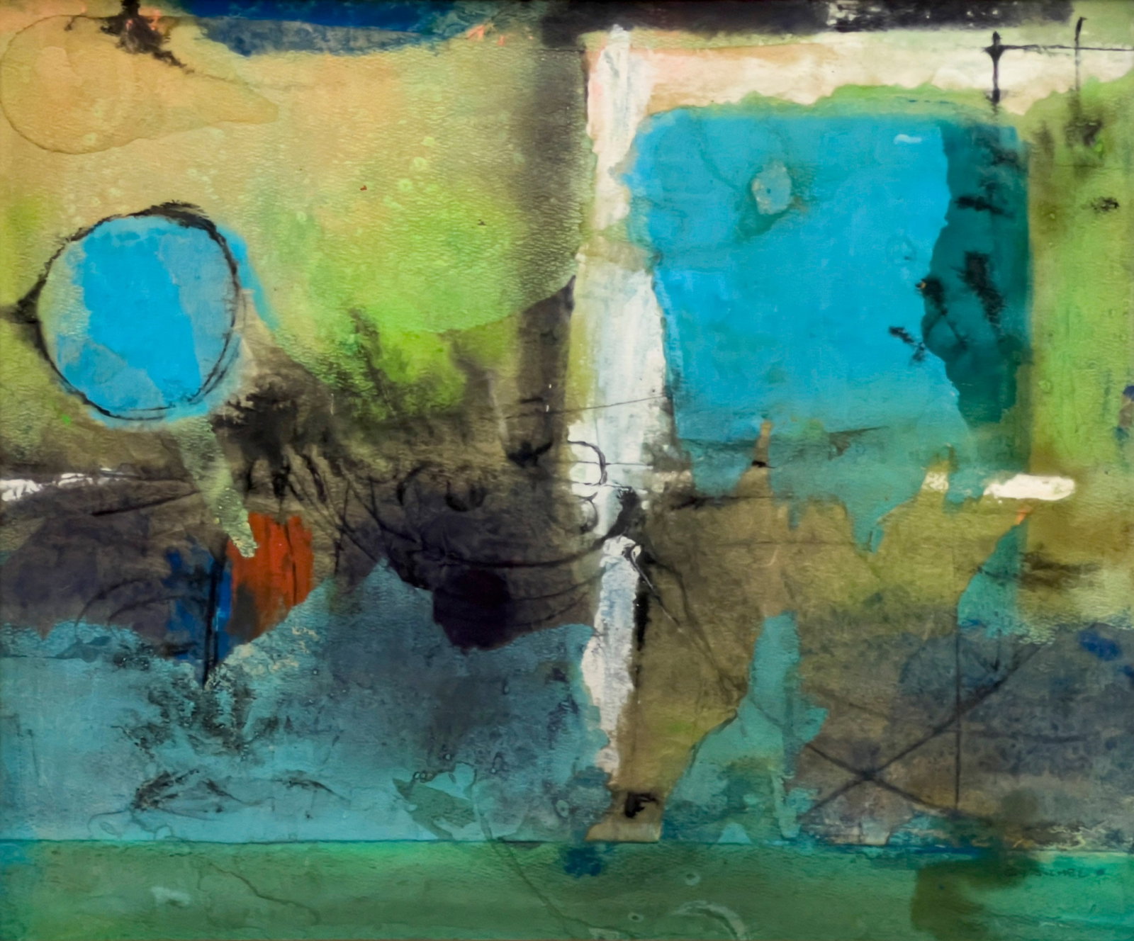 Cui Sichel - Untitled (Composition in Blue and Green) (1 of 4)