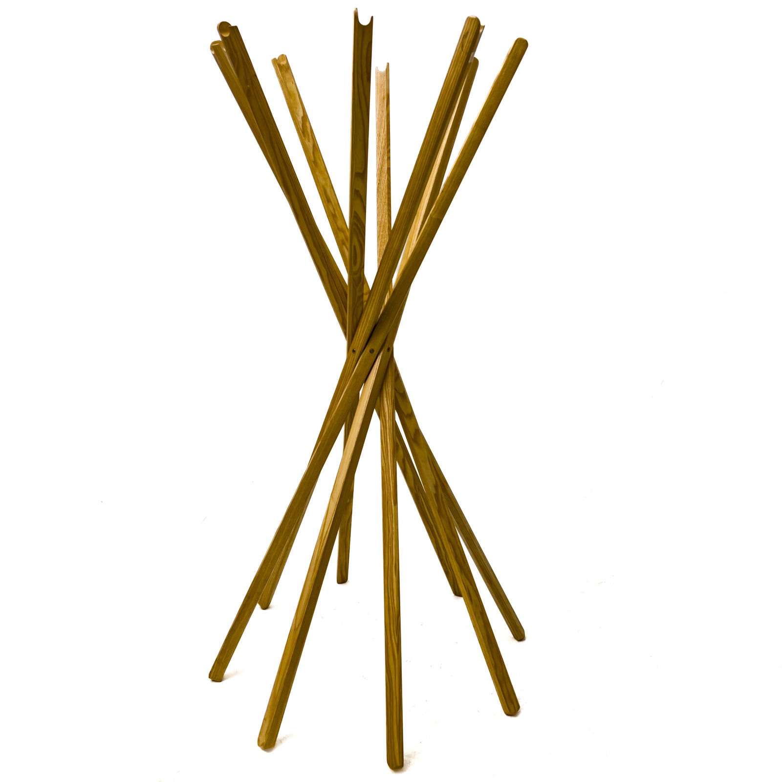 Zanotta - Sciangai Folding Clothes Stand: Lot 125 Zanotta Italian Manufacturer (Founded 1954) Sciangai Folding Clothes Stand beech wood Designed by Jonathan De Pas, Donato D'Urbino and Paolo Lomazzi for Zanotta,eight solid beech-wood sticks c