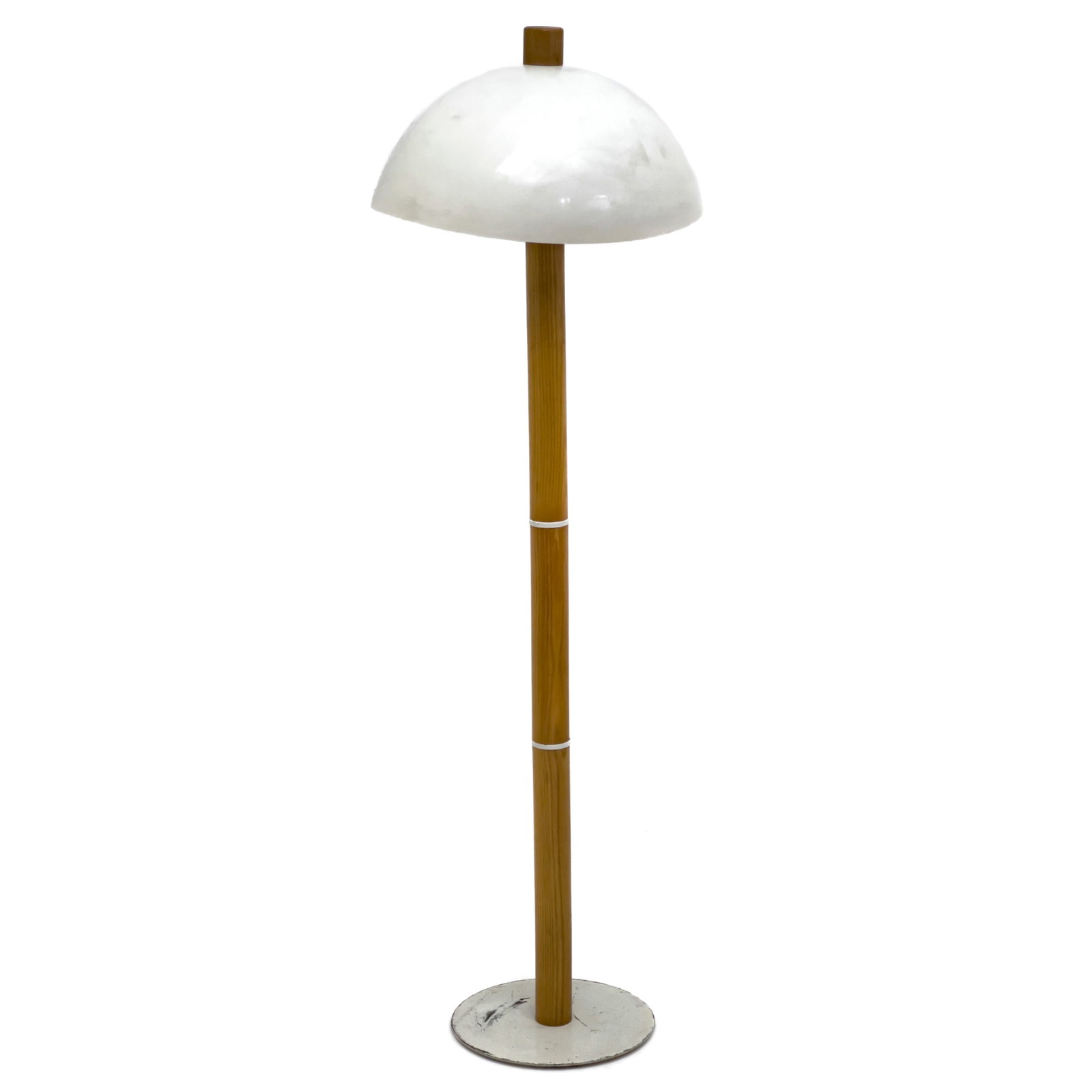 Mid Century Modern Mushroom Floor Lamp: Lot 126 Mid Century Modern Mushroom Floor Lamp acrylic, wood, steel height: 53 1/2 inches diameter: 17 inches Provenance: From the Estate of Joyce Kootz, wife of Gallerist Sam Kootz Dr. Joyce Lowinson