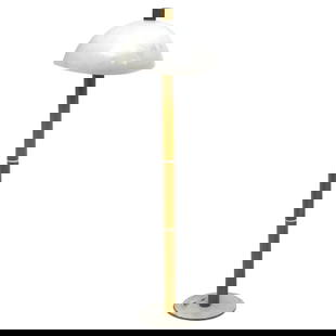 Mid Century Modern Mushroom Floor Lamp: Lot 126  Mid Century Modern Mushroom Floor Lamp acrylic, wood, steel height: 53 1/2 inches diameter: 17 inches Provenance: From the Estate of Joyce Kootz, wife of Gallerist Sam Kootz Dr. Joyce Lowinso