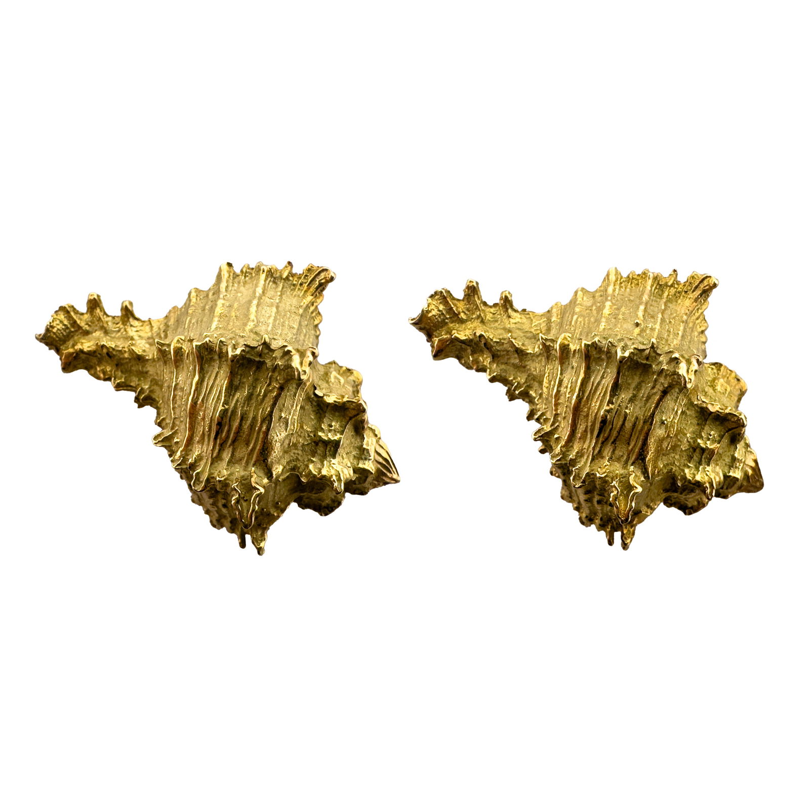 Gold Conch Seashell Earrings, (1 of 4)