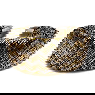 Angela Cummings - Silver and Gold Cuff Bracelet: Lot 309 Angela Cummings b. 1944 (Austrian-American) Silver and Gold Cuff Bracelet silver, gold Silver and gold bracelet cuff total approximate weight: 90.9 grams marked 3 1/4 x 2 3/4 inches Provenance