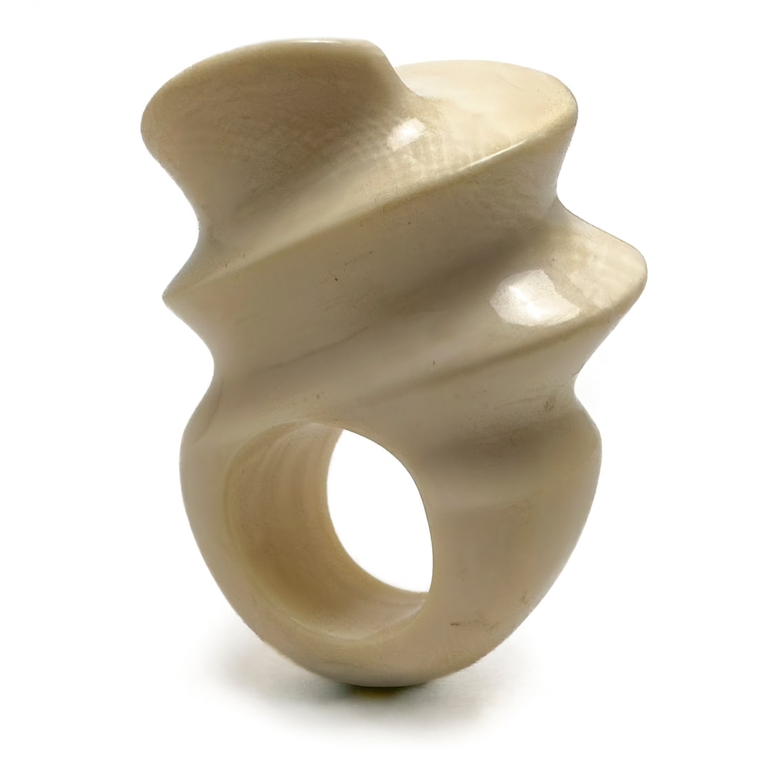 Patricia von Musulin - Sculptural Cocktail Ring: Lot 323 Patricia von Musulin American (XX/XXI) Sculptural Cocktail Ring Carved spiral sculptural ring, size 4 1/2 Provenance: From the Estate of Joyce Kootz, wife of Gallerist Sam Kootz Dr. Joyce Lowi