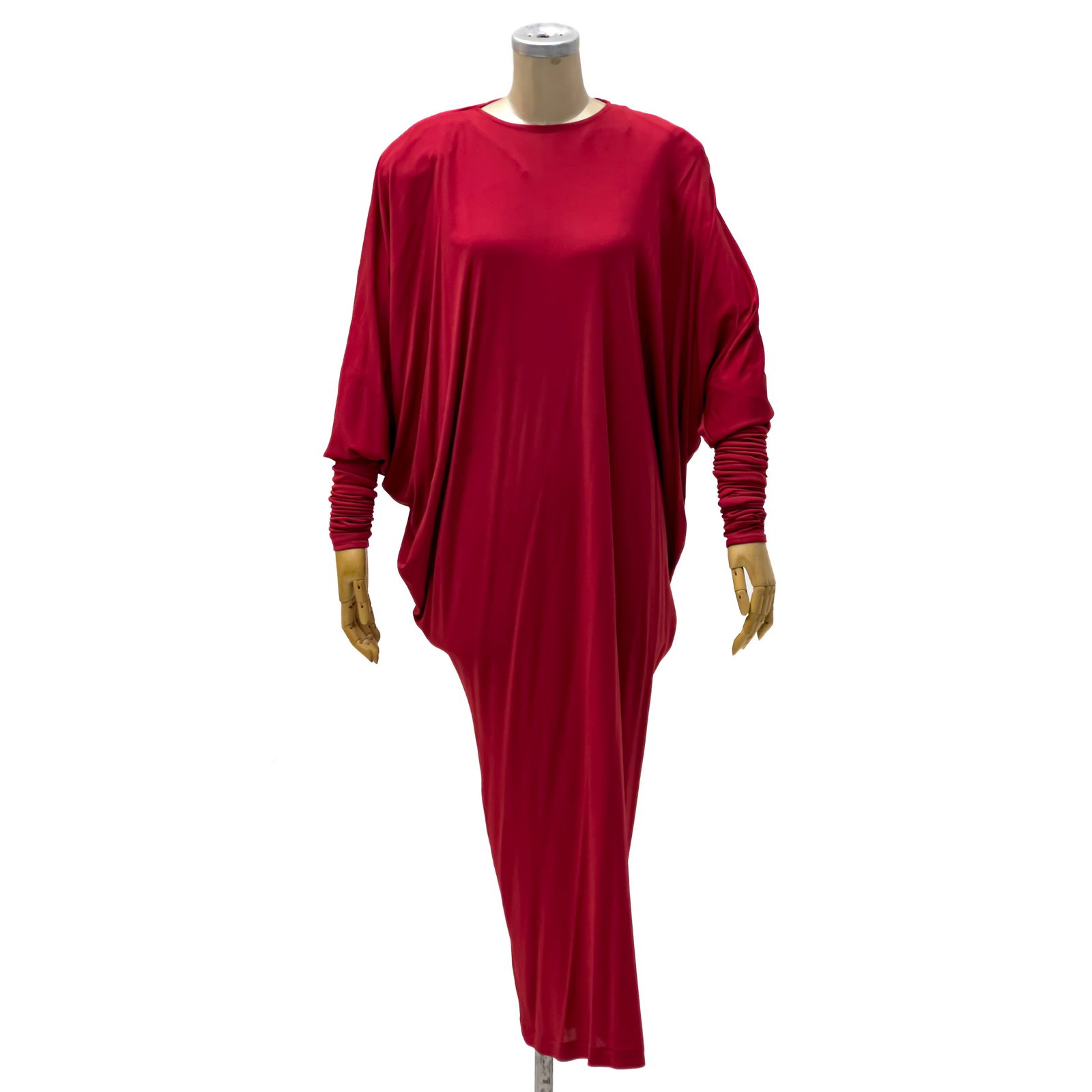 Norma Kamali - Red Dress with Oversized Sleeves (1 of 5)