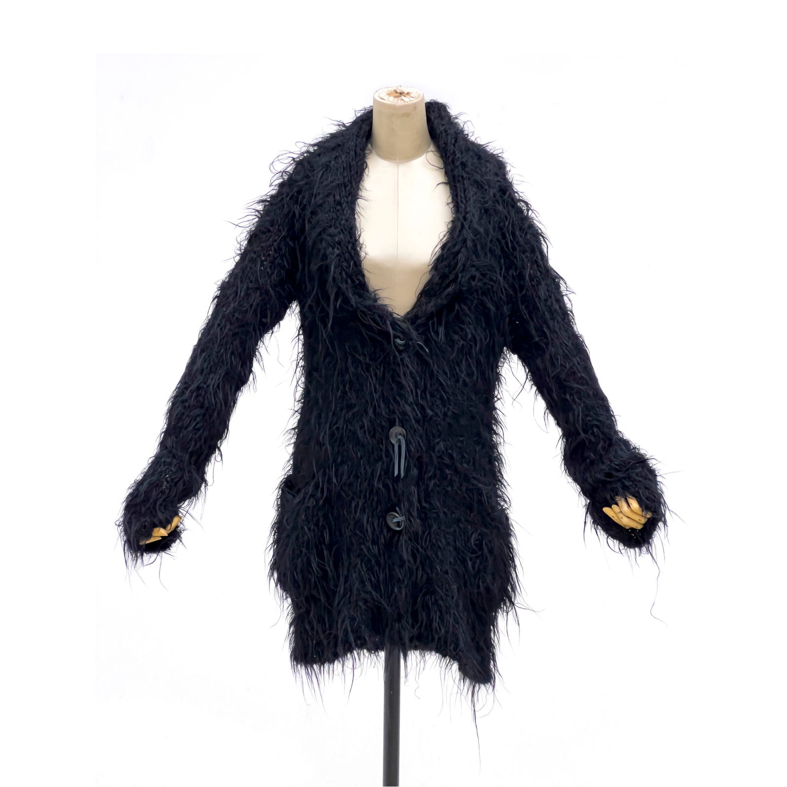 Issey Miyake - Black Shag Cardigan (1 of 6)