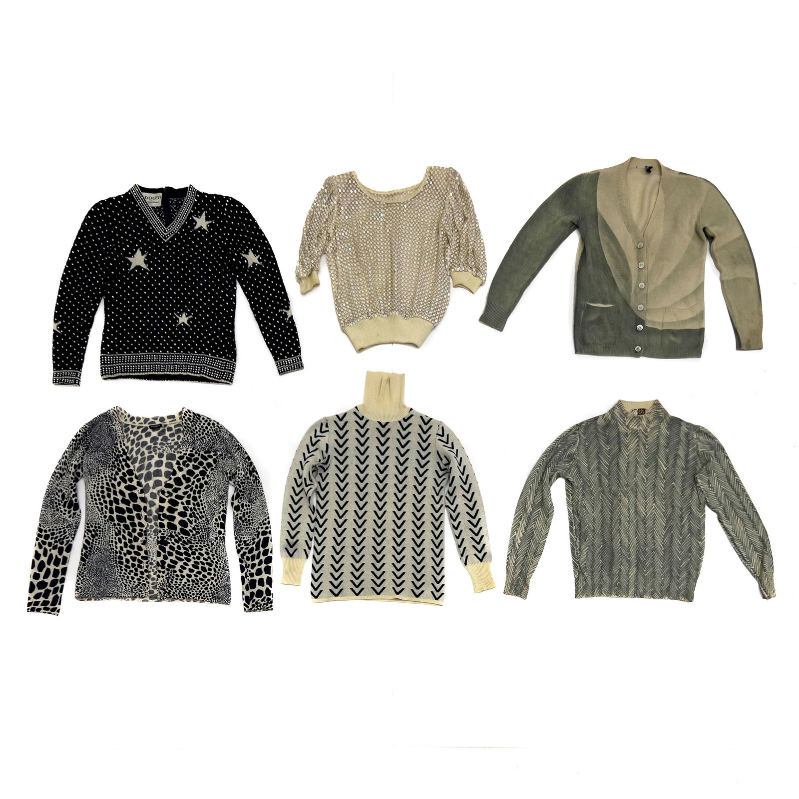 Designer Patterned Sweaters, Group of 6 (1 of 6)