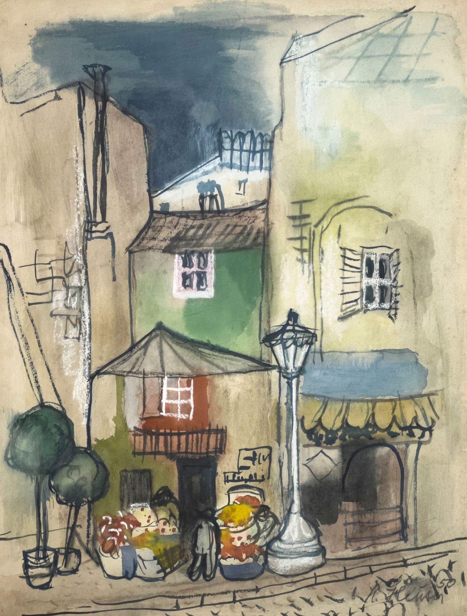 Unknown Artist - Street Scene (1 of 4)