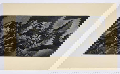 William Behnken - Gift of Light: Lot 41 William Behnken American (b. 1943) Gift of Light (1994) etching signed lower right image: 10 3/4 x 23 3/4 inches sheet: 17 3/4 x 30 inches unframed Provenance: From the Collection of Jack Kru