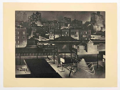 William Behnken - Bronx Crossing: Lot 44 William Behnken American (b. 1943) Bronx Crossing (1991) etching signed lower right, 18/50 image: 17 1/2 x 24 inches sheet: 22 1/4 x 29 1/4 inches Provenance: From the Collection of Jack Krumho