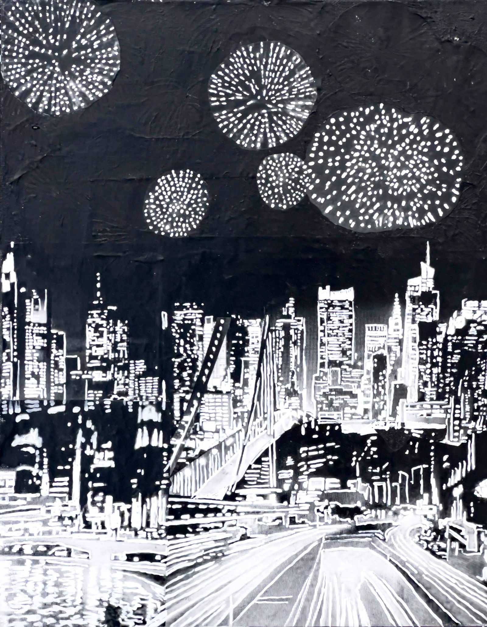 Janet Cooling - B&W Painting No.3 (1 of 3)